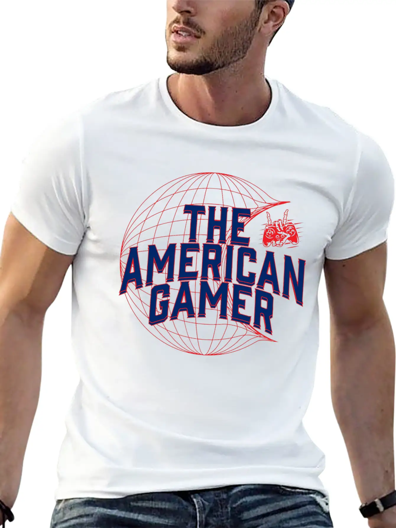 The American Gamer For Who Love To Play An Games Relaxed Everyday Tee – Lightweight And Durable Cotton