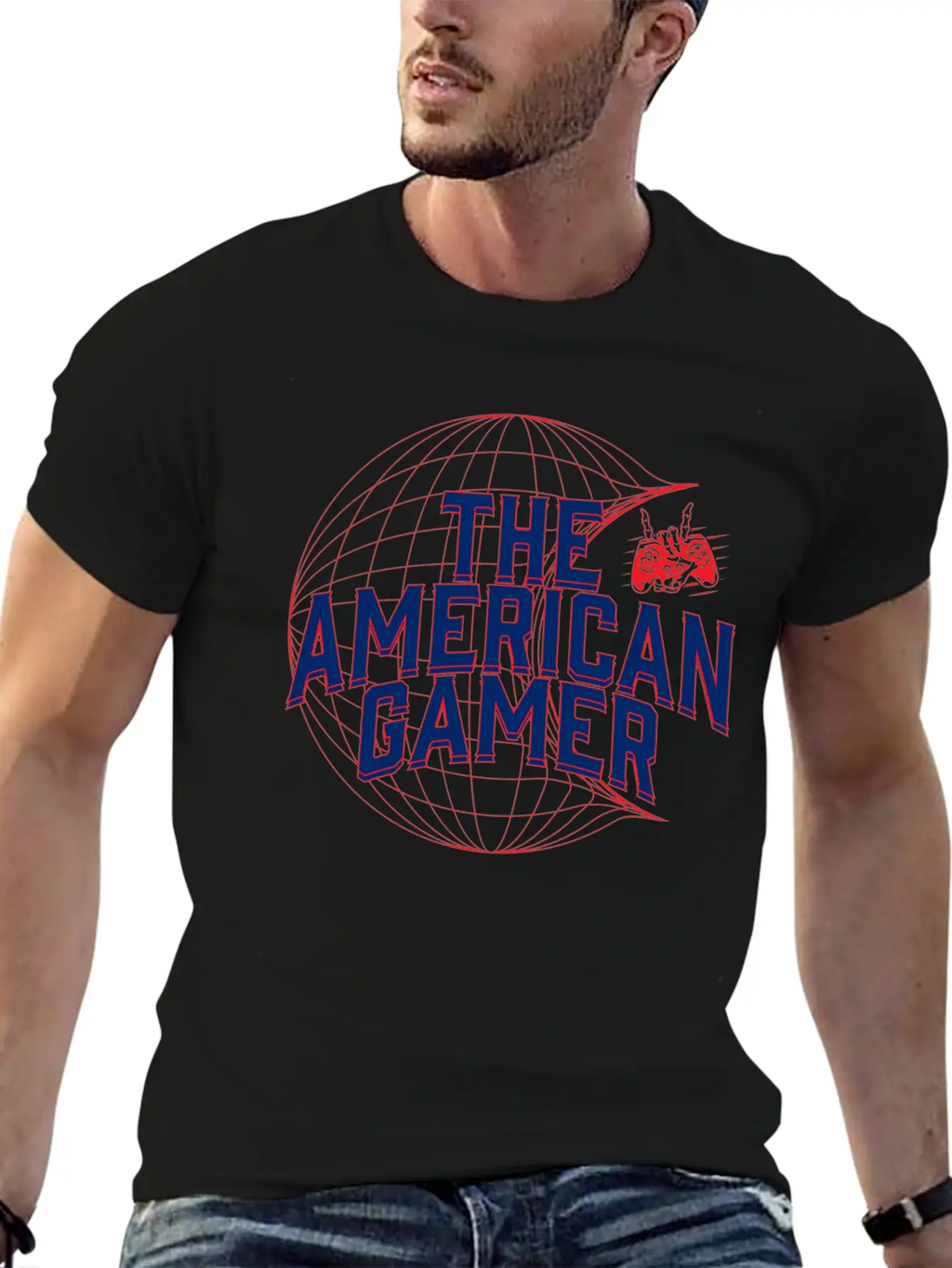 The American Gamer For Who Love To Play An Games Relaxed Everyday Tee – Lightweight And Durable Cotton