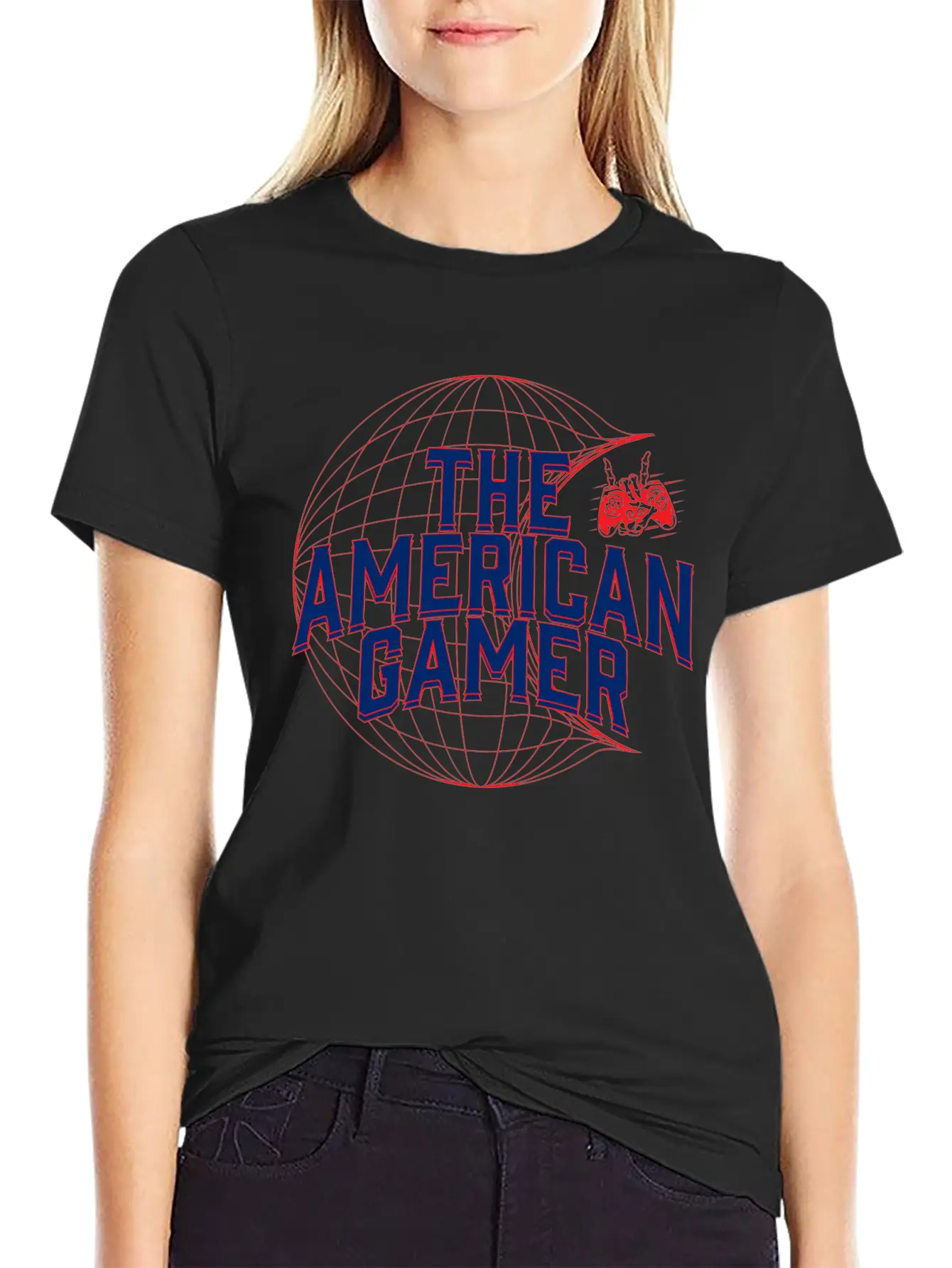 The American Gamer For Who Love To Play An Games Relaxed Everyday Tee – Lightweight And Durable Cotton