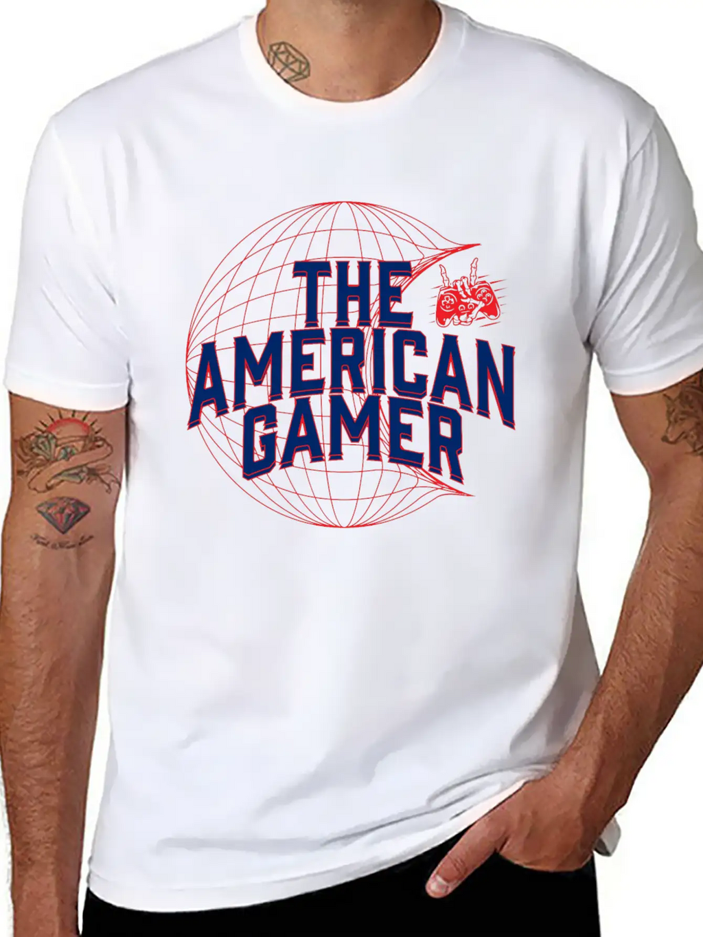 The American Gamer For Who Love To Play An Games Relaxed Everyday Tee – Lightweight And Durable Cotton