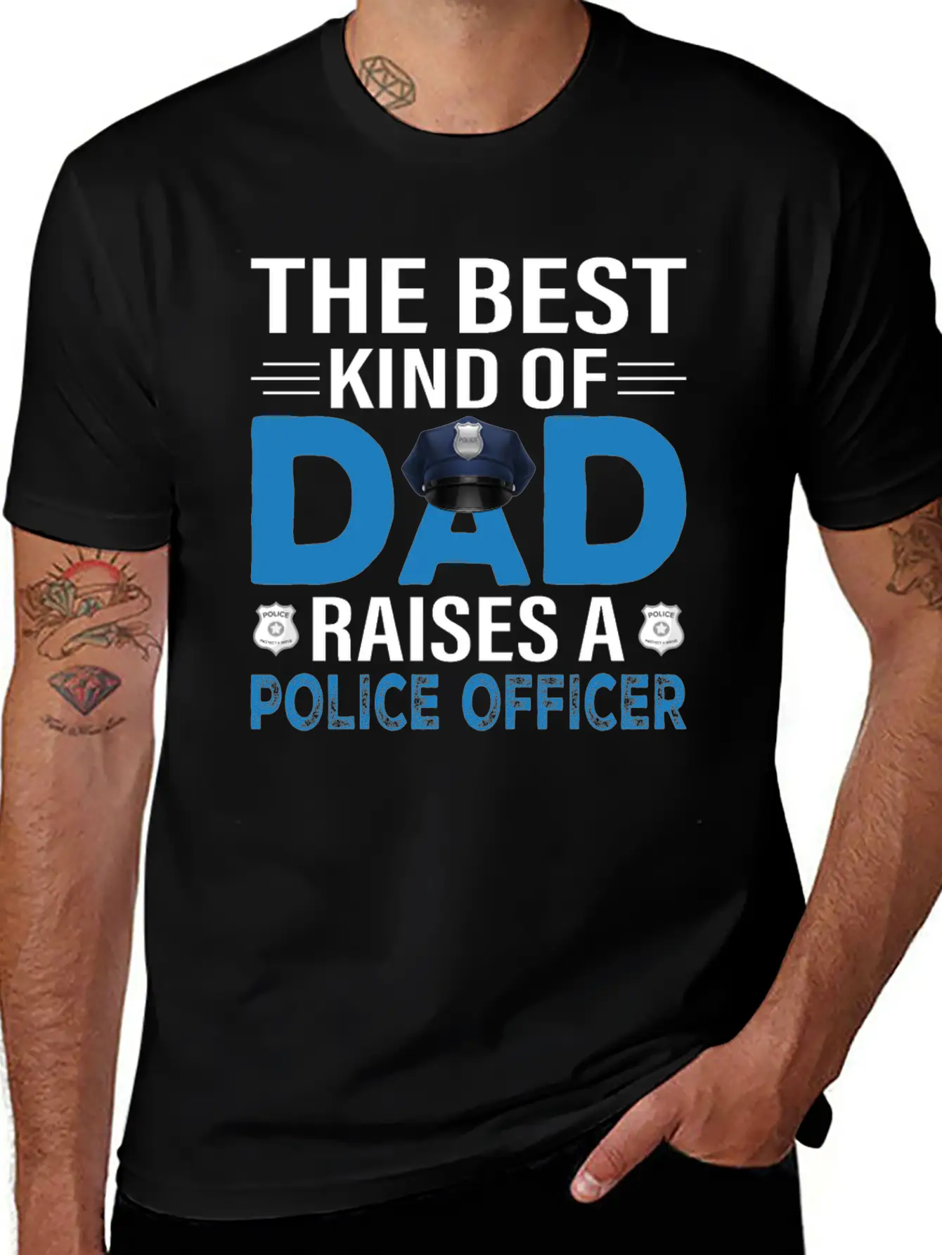 The Best Kind Of Dad Raises A Police Officer Essential Cotton Tee For Daily Outfits – Unisex Style
