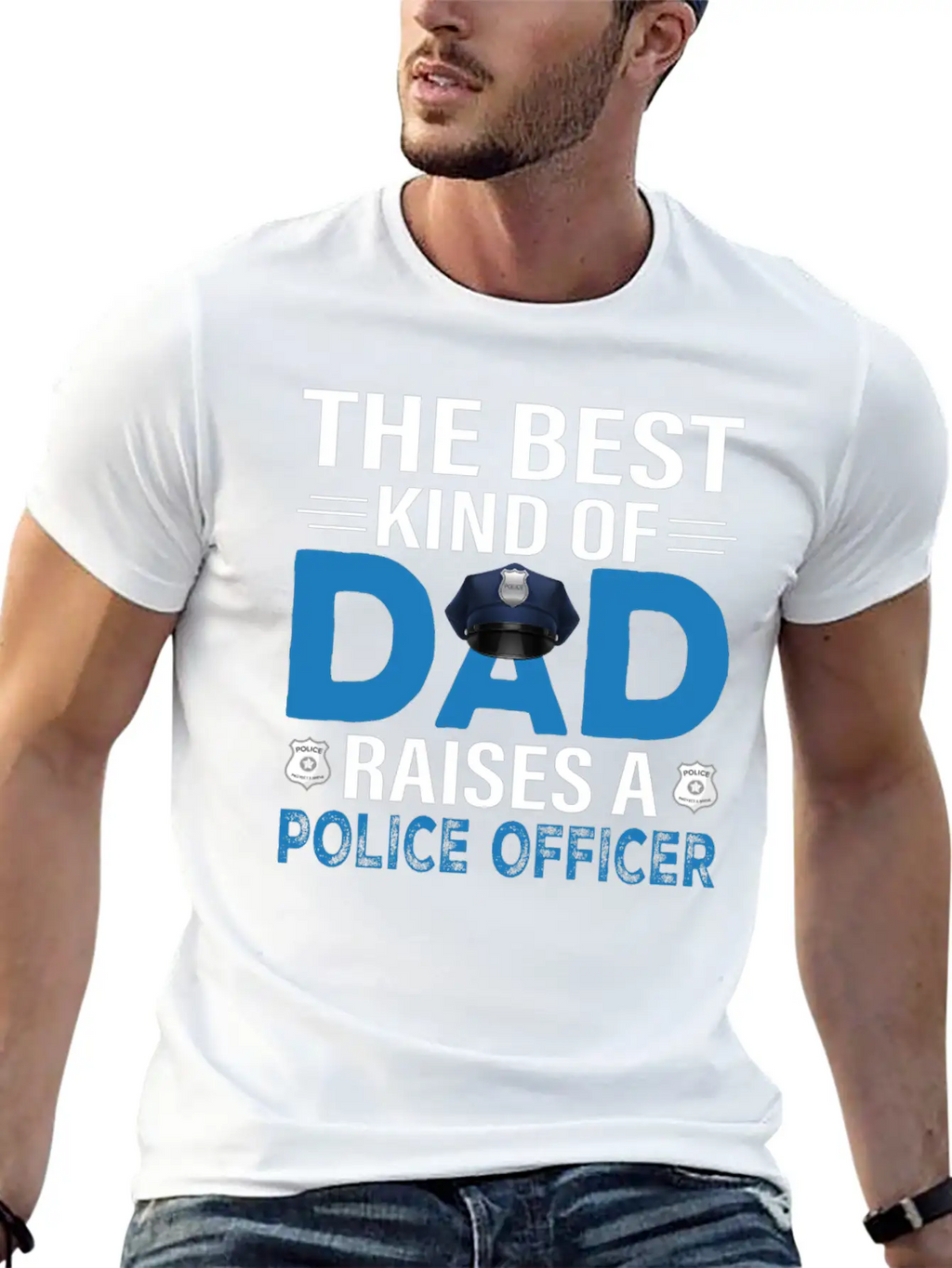 The Best Kind Of Dad Raises A Police Officer Essential Cotton Tee For Daily Outfits – Unisex Style