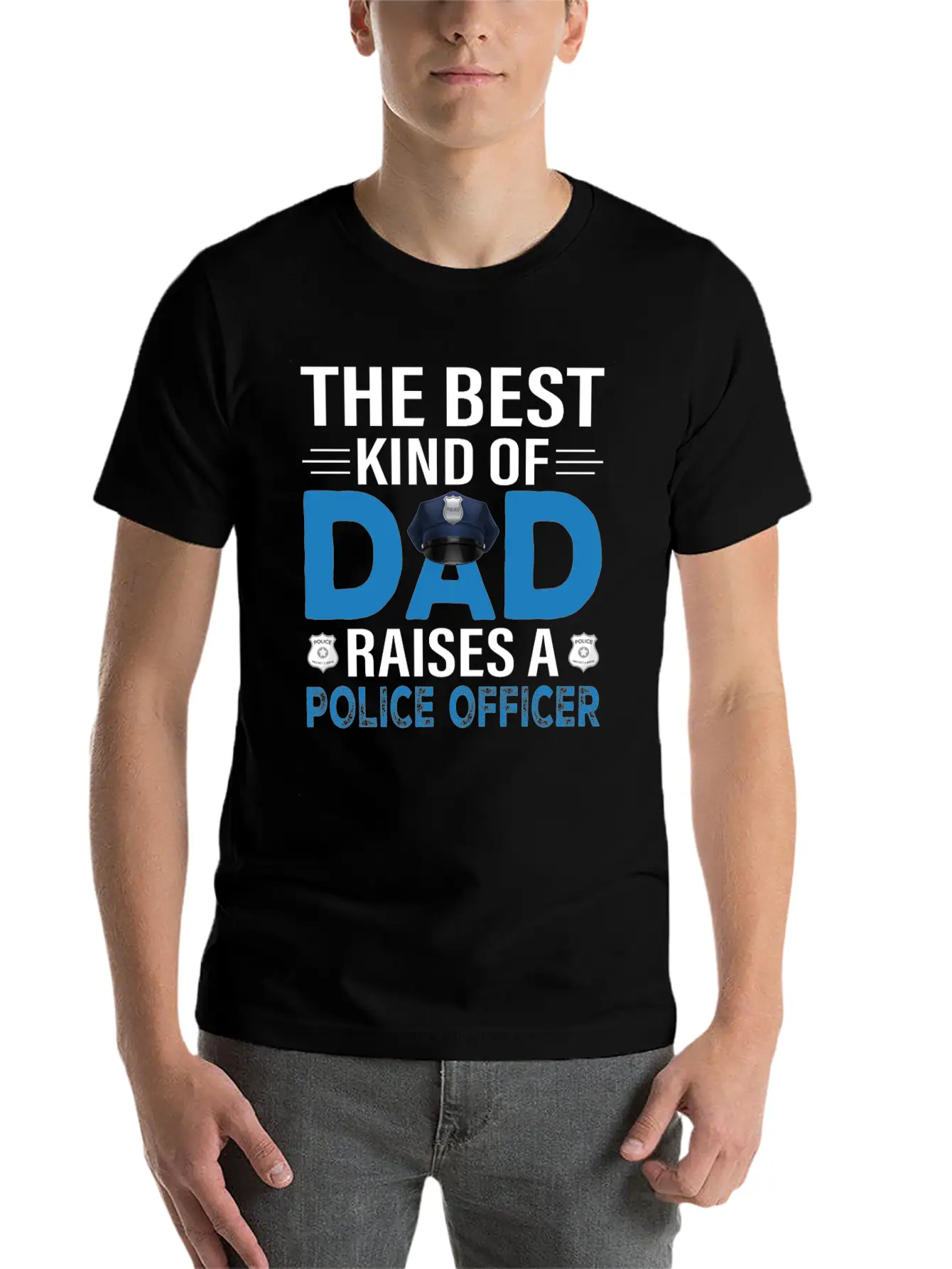 The Best Kind Of Dad Raises A Police Officer Essential Cotton Tee For Daily Outfits – Unisex Style