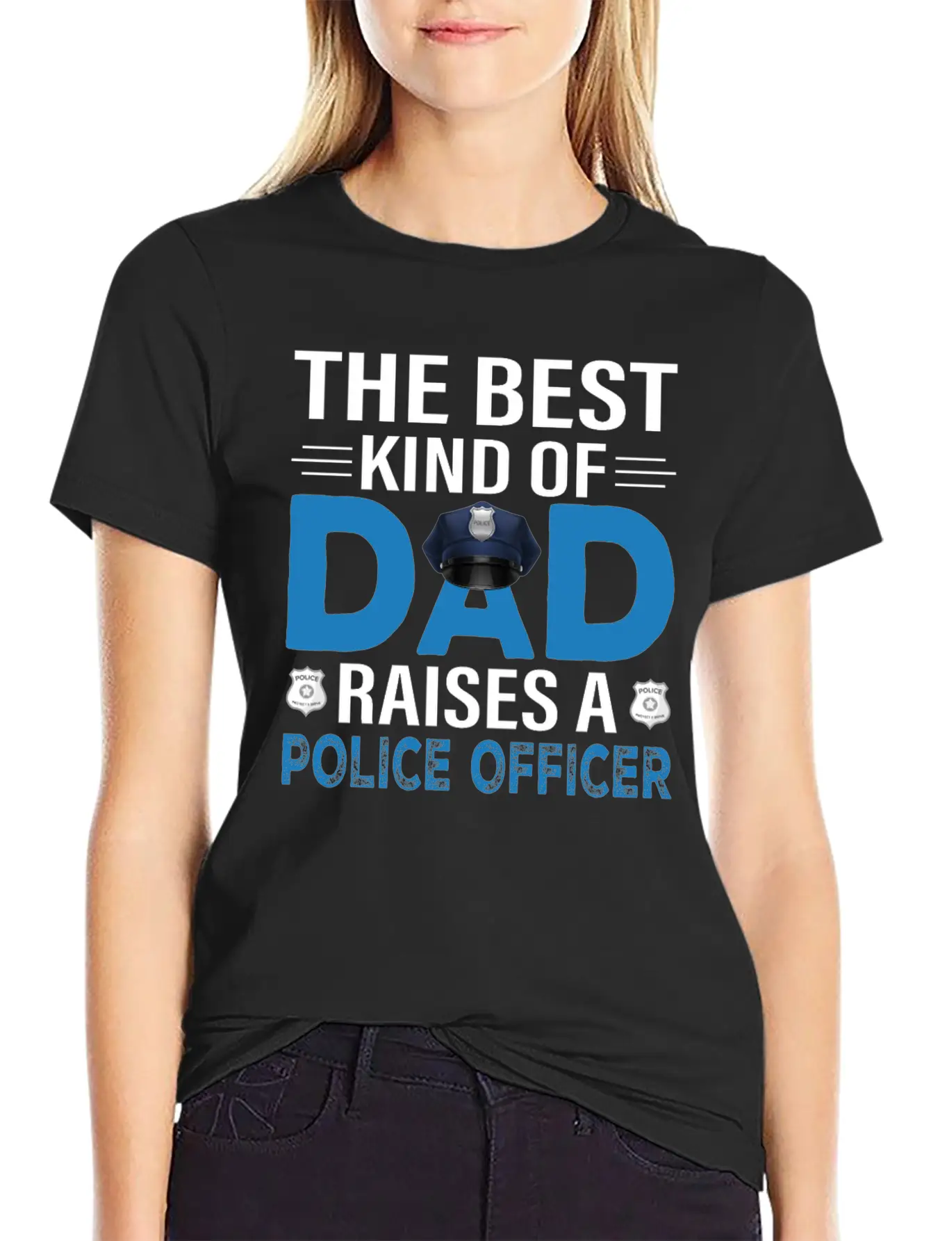 The Best Kind Of Dad Raises A Police Officer Essential Cotton Tee For Daily Outfits – Unisex Style