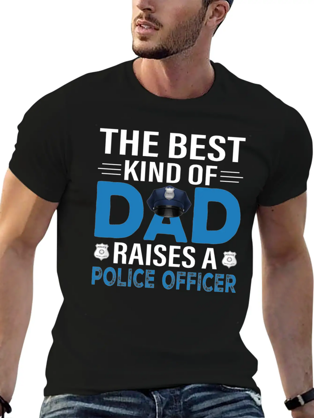 The Best Kind Of Dad Raises A Police Officer Essential Cotton Tee For Daily Outfits – Unisex Style