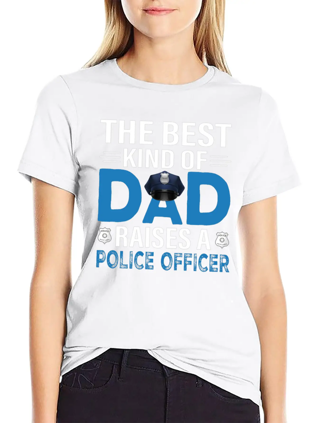 The Best Kind Of Dad Raises A Police Officer Essential Cotton Tee For Daily Outfits – Unisex Style