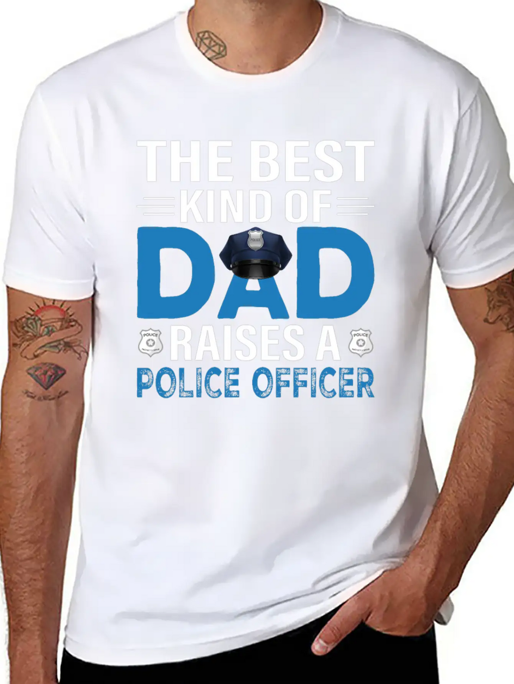 The Best Kind Of Dad Raises A Police Officer Essential Cotton Tee For Daily Outfits – Unisex Style