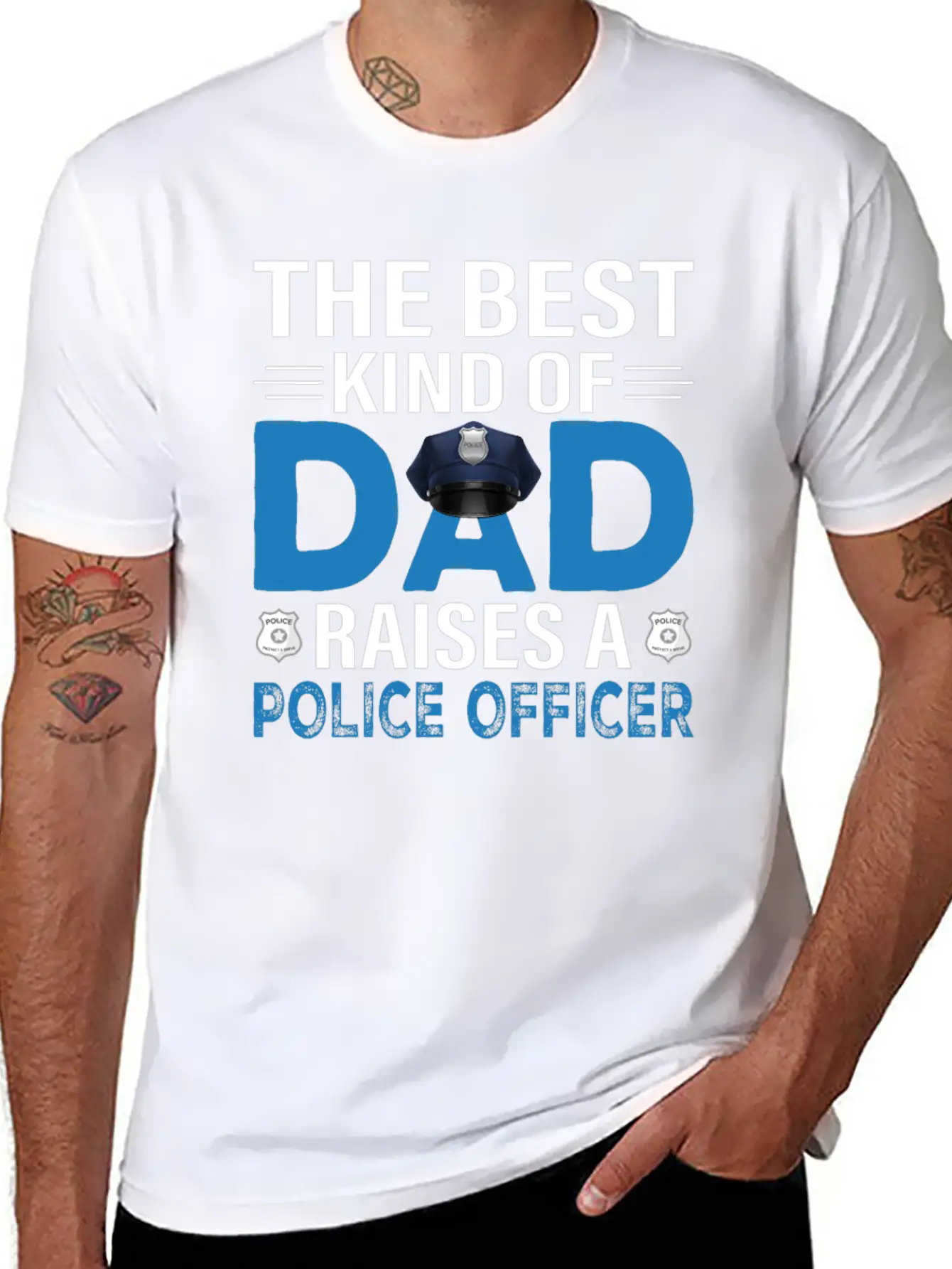 The Best Kind Of Dad Raises A Police Officer Essential Cotton Tee For Daily Outfits – Unisex Style