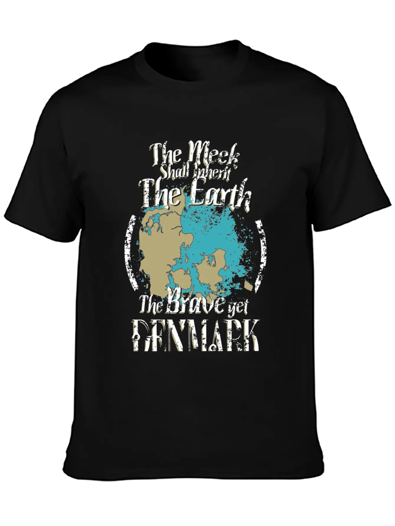 The Brave Get Denmark - The Meek Inherit The Ear Basic Graphic T-Shirt – Daily Comfort In Soft Cotton