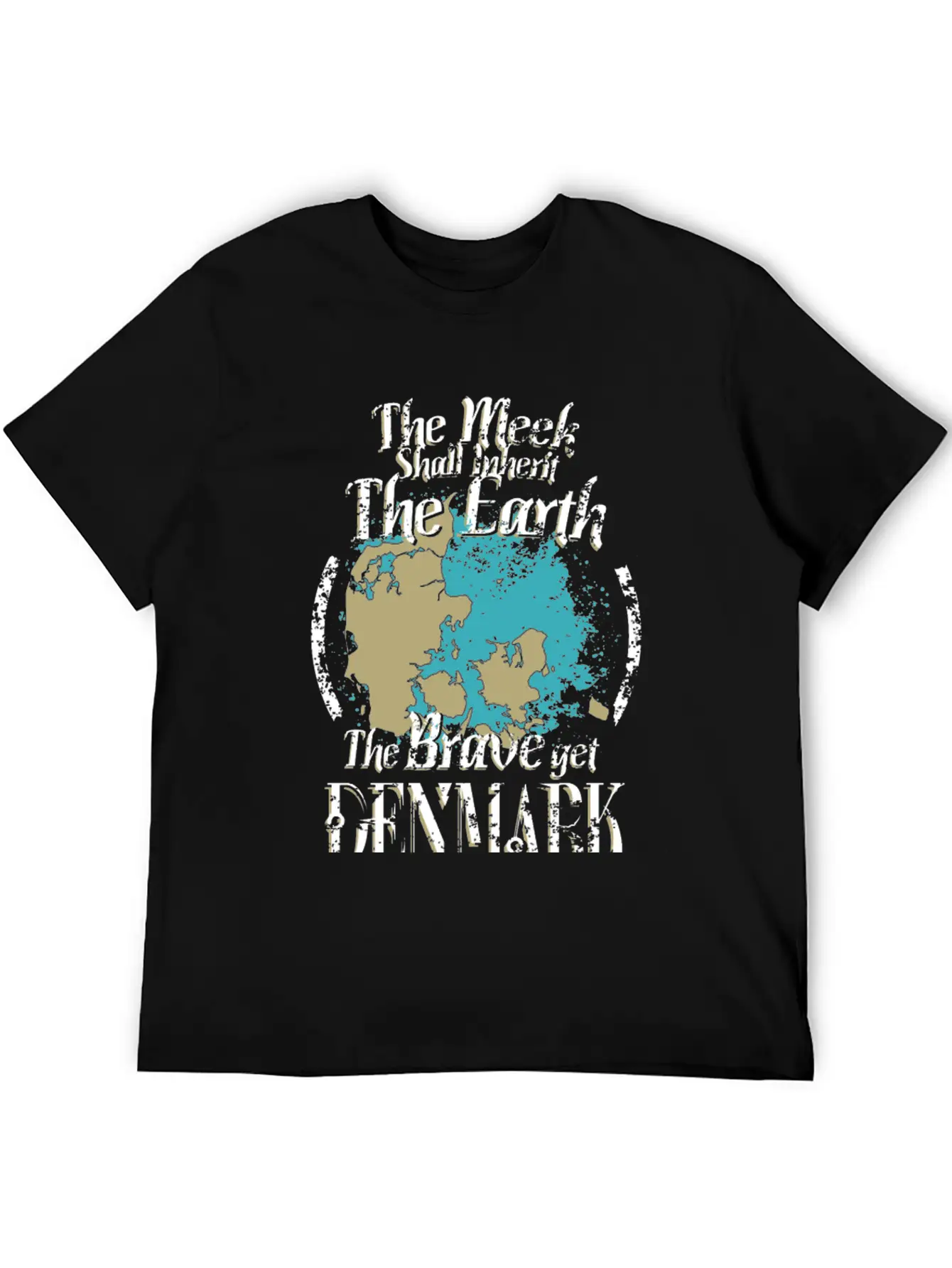 The Brave Get Denmark - The Meek Inherit The Ear Basic Graphic T-Shirt – Daily Comfort In Soft Cotton