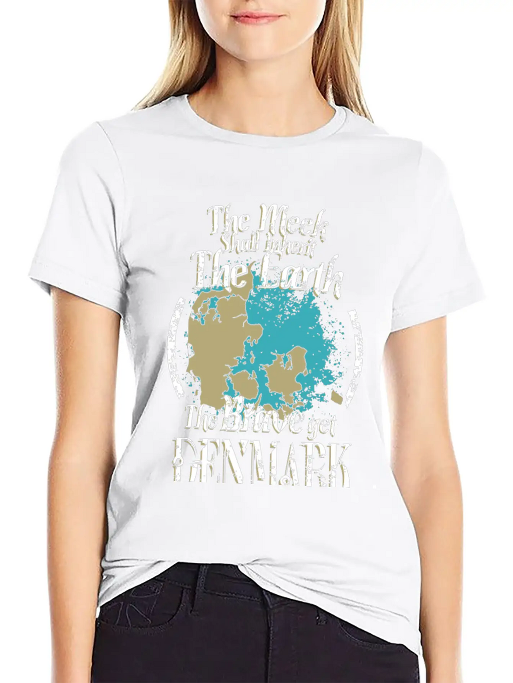 The Brave Get Denmark - The Meek Inherit The Ear Basic Graphic T-Shirt – Daily Comfort In Soft Cotton