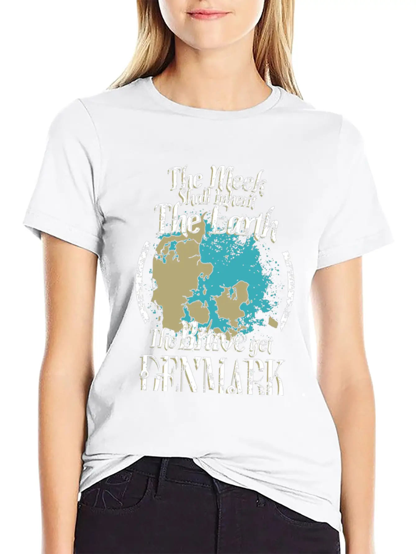 The Brave Get Denmark - The Meek Inherit The Ear Basic Graphic T-Shirt – Daily Comfort In Soft Cotton
