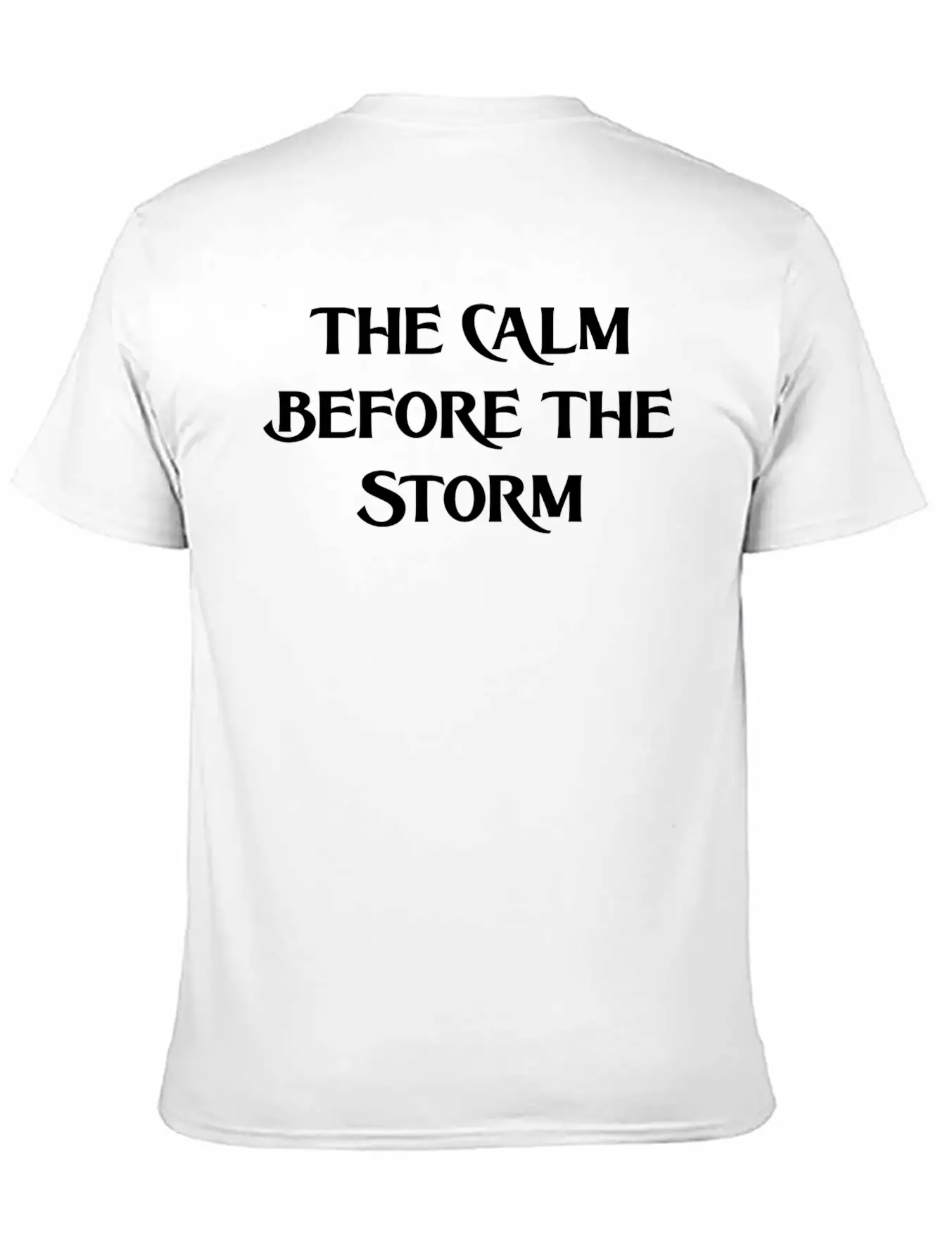 THE CALM BEFORE THE STORM (WHITE PRINT) Breathable Graphic T-Shirt – Perfect For Casual Days
