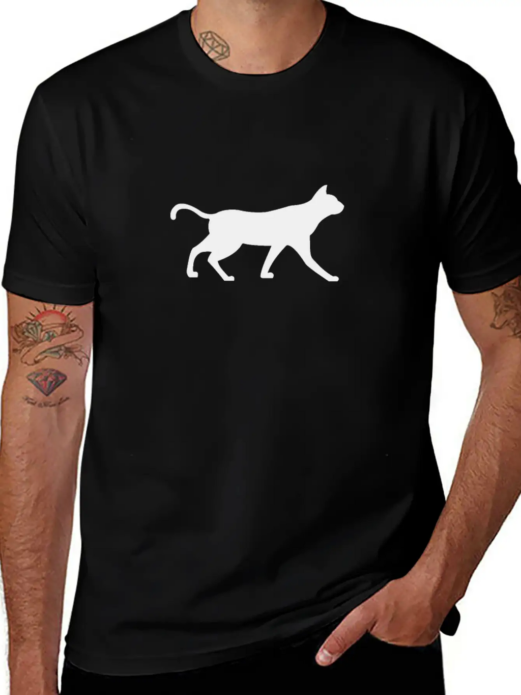 The Cat Minimalism Timeless Short Sleeve Tee – Comfy And Minimalist Design
