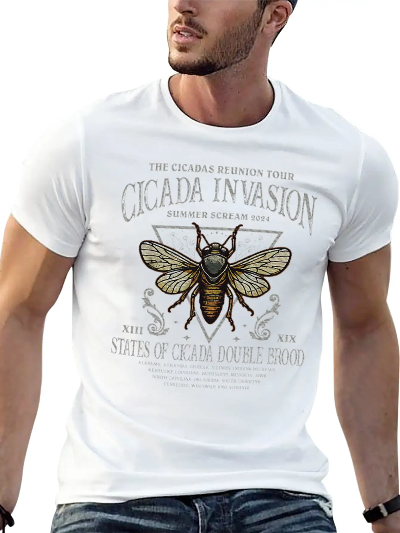 The Cicada Invasion Tour 2024 Summer Scream Timeless Short Sleeve Tee – Comfy And Minimalist Design