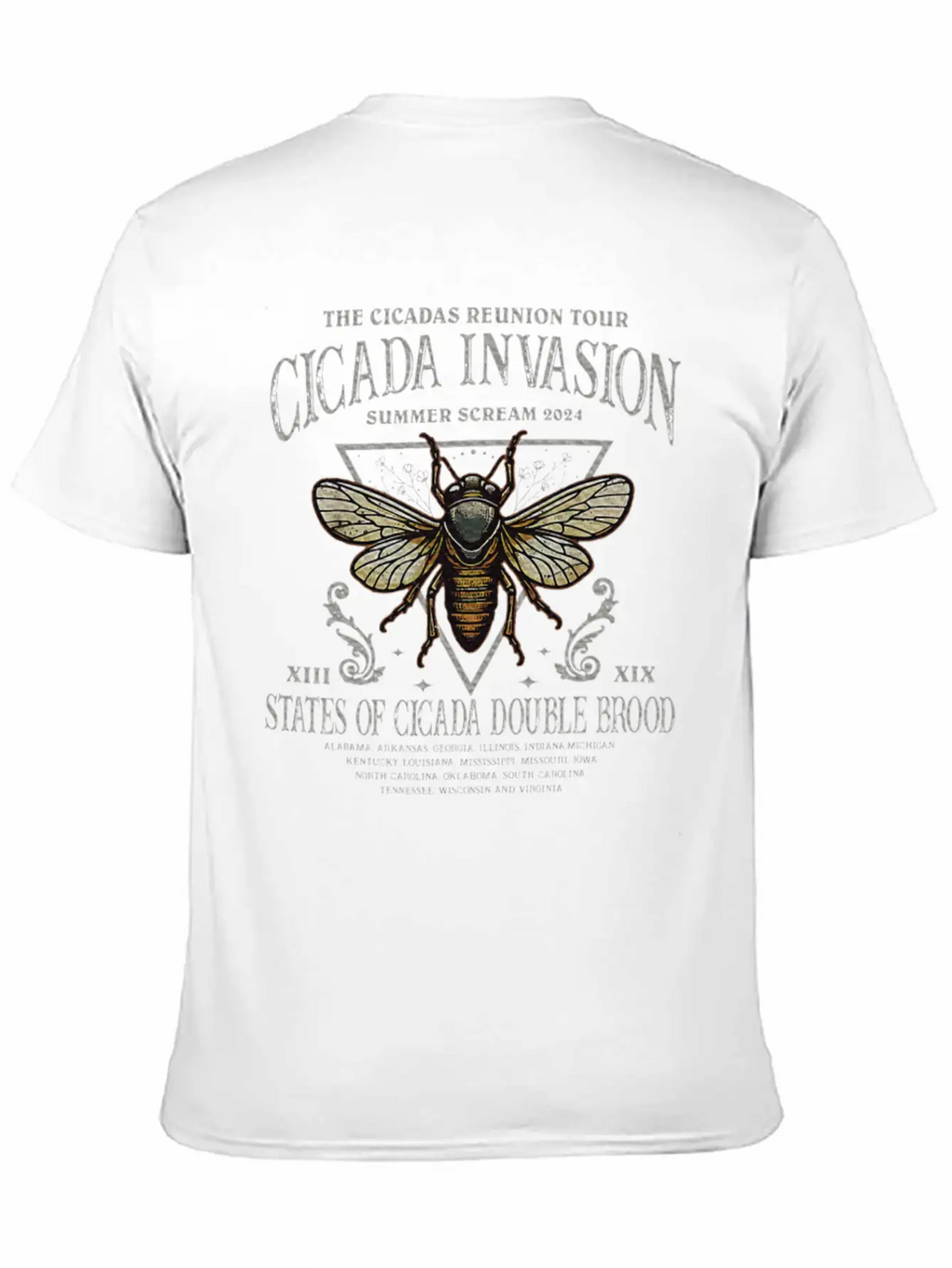 The Cicada Invasion Tour 2024 Summer Scream Timeless Short Sleeve Tee – Comfy And Minimalist Design