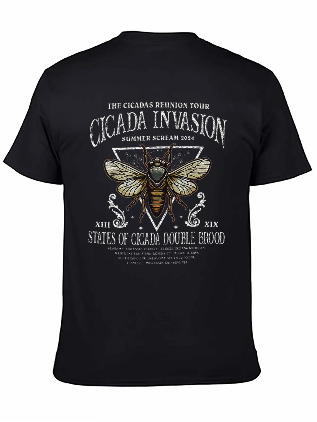 The Cicada Invasion Tour 2024 Summer Scream Timeless Short Sleeve Tee – Comfy And Minimalist Design