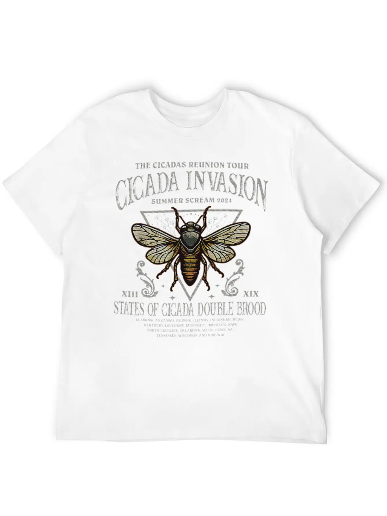 The Cicada Invasion Tour 2024 Summer Scream Timeless Short Sleeve Tee – Comfy And Minimalist Design