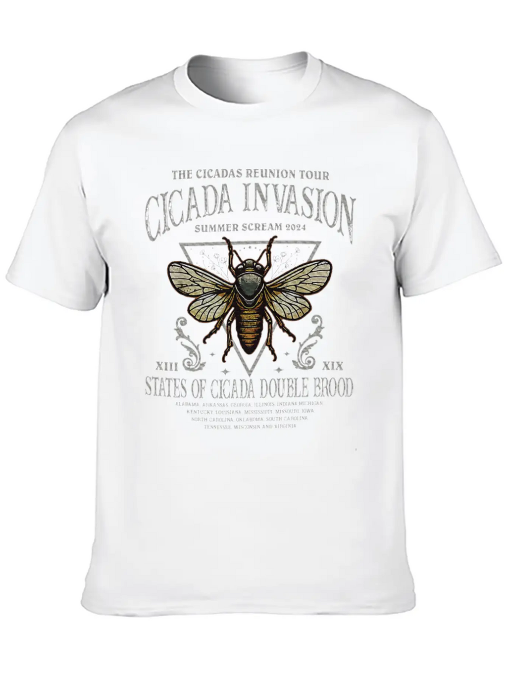 The Cicada Invasion Tour 2024 Summer Scream Timeless Short Sleeve Tee – Comfy And Minimalist Design