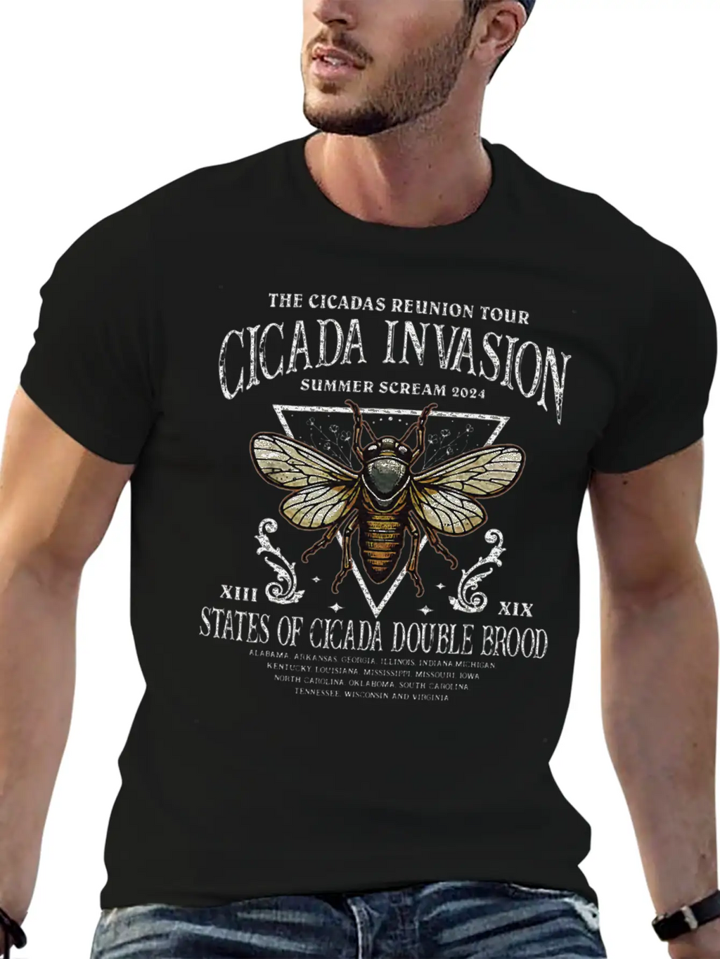 The Cicada Invasion Tour 2024 Summer Scream Timeless Short Sleeve Tee – Comfy And Minimalist Design
