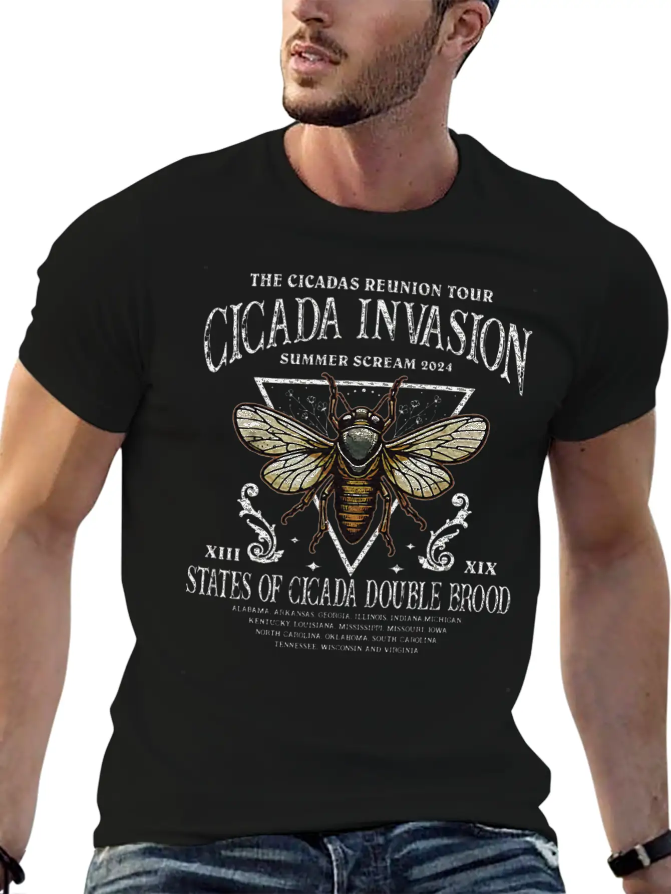 The Cicada Invasion Tour 2024 Summer Scream Timeless Short Sleeve Tee – Comfy And Minimalist Design