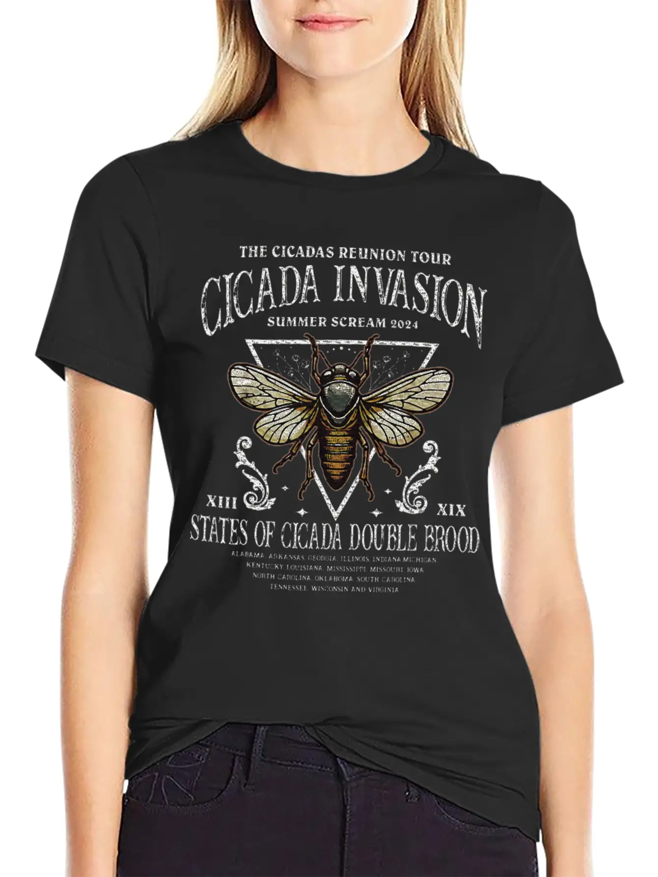 The Cicada Invasion Tour 2024 Summer Scream Timeless Short Sleeve Tee – Comfy And Minimalist Design