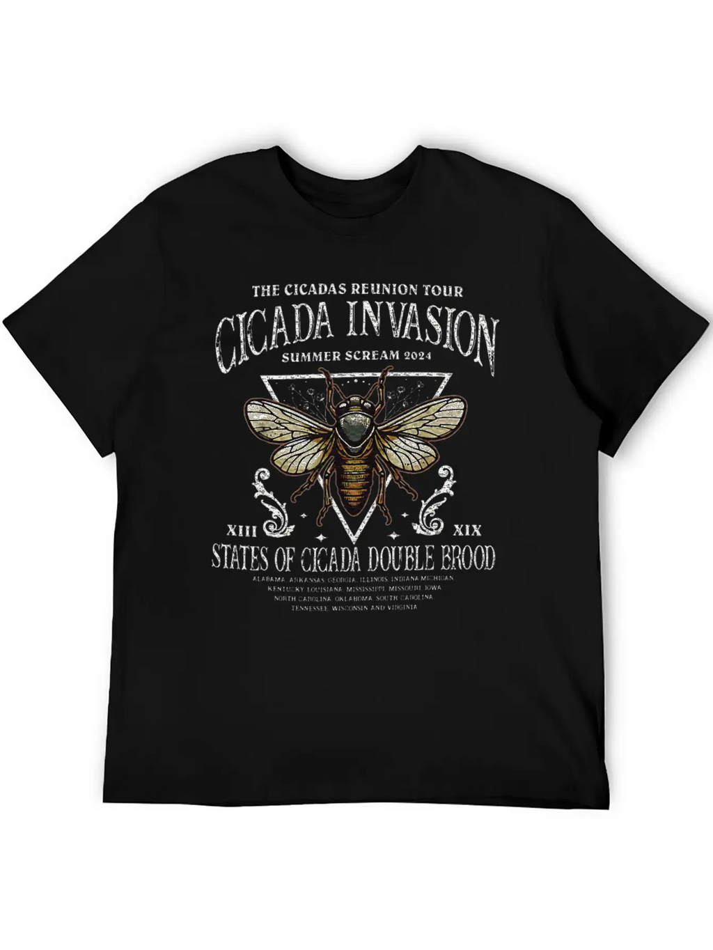 The Cicada Invasion Tour 2024 Summer Scream Timeless Short Sleeve Tee – Comfy And Minimalist Design