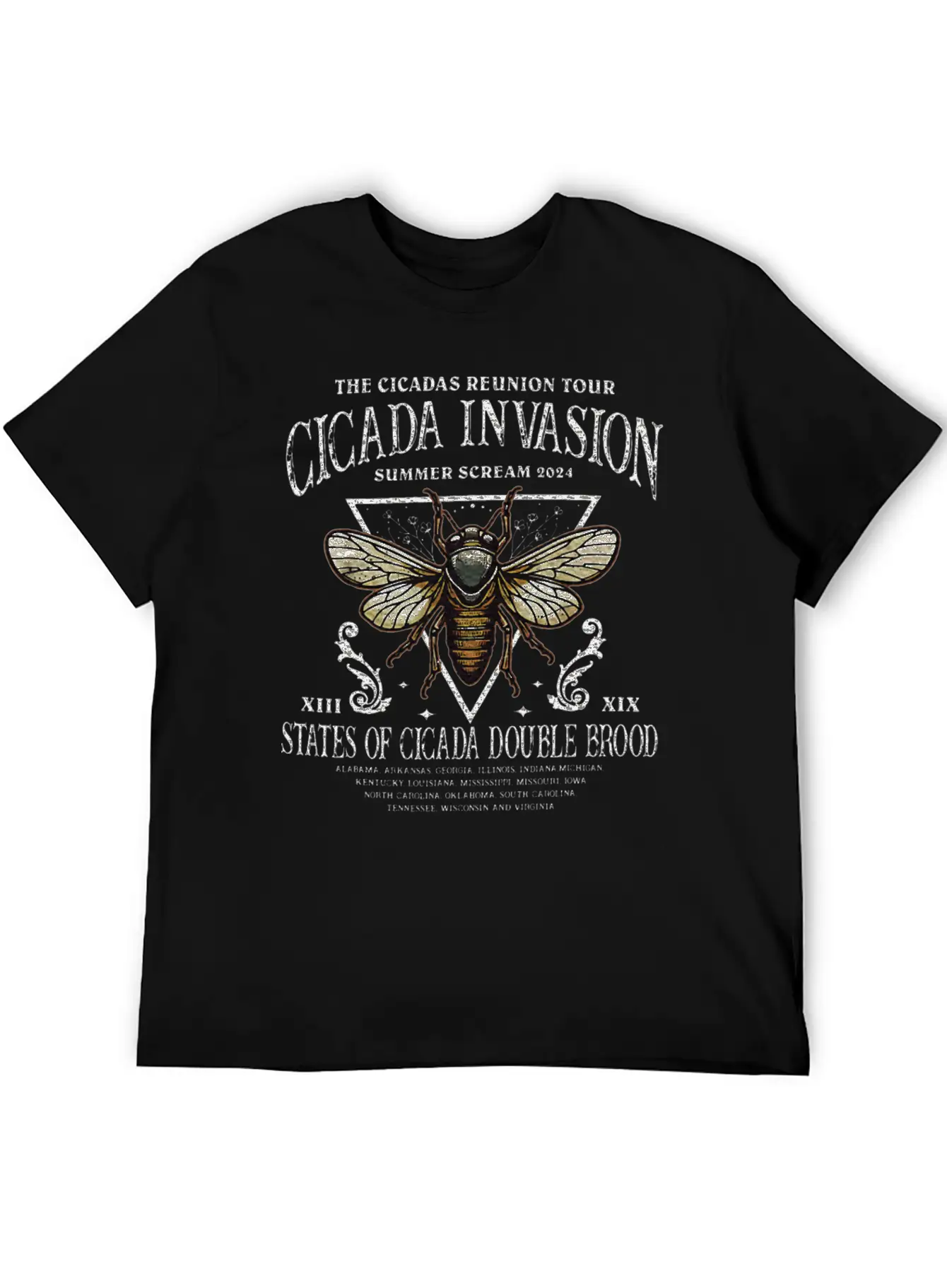 The Cicada Invasion Tour 2024 Summer Scream Timeless Short Sleeve Tee – Comfy And Minimalist Design