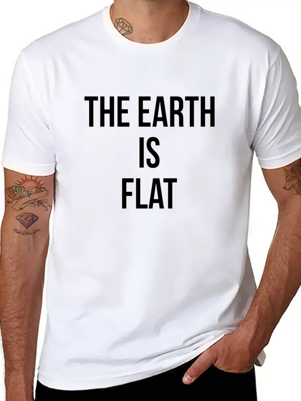 THE EARTH IS FLAT Timeless Short Sleeve Tee – Comfy And Minimalist Design