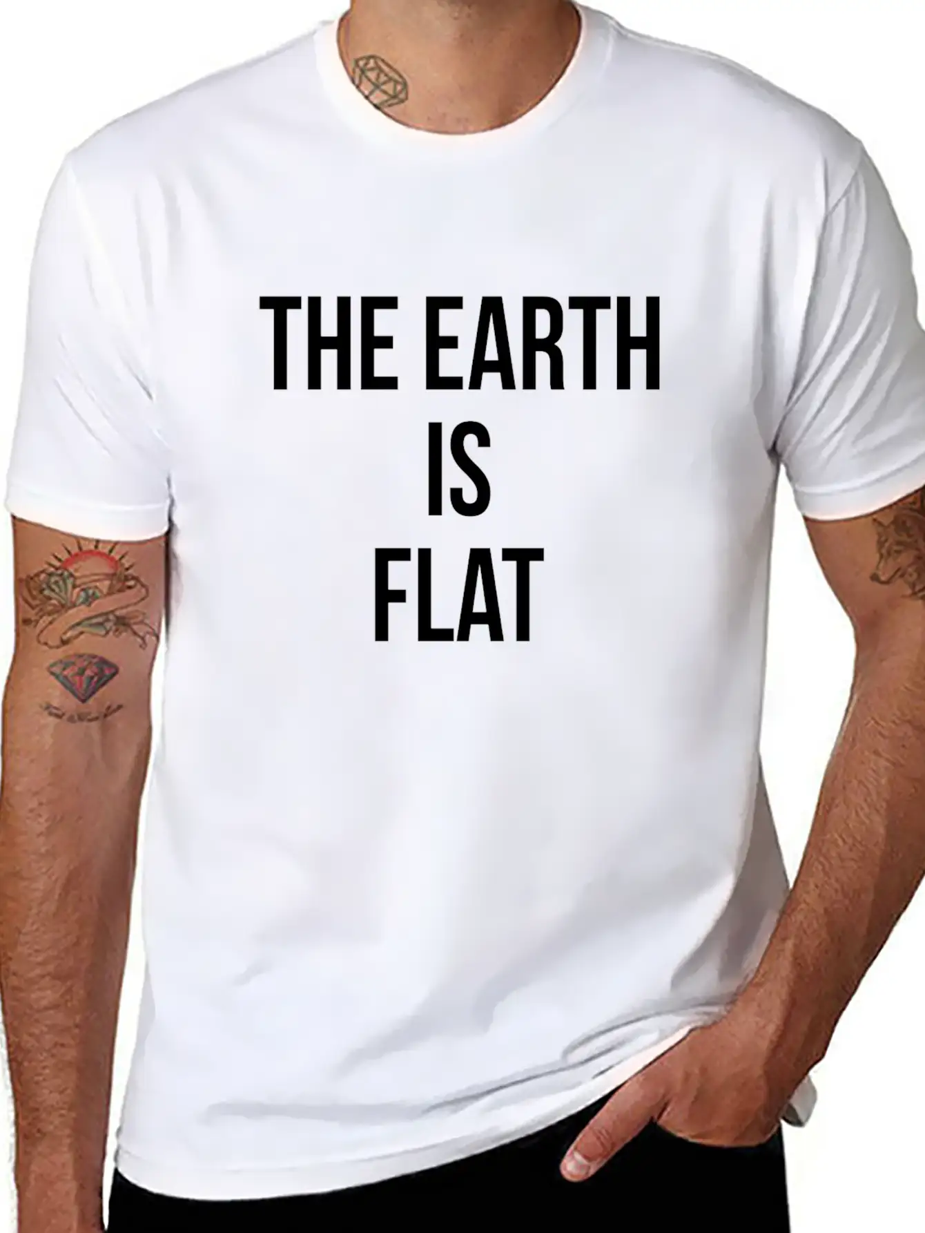 THE EARTH IS FLAT Timeless Short Sleeve Tee – Comfy And Minimalist Design