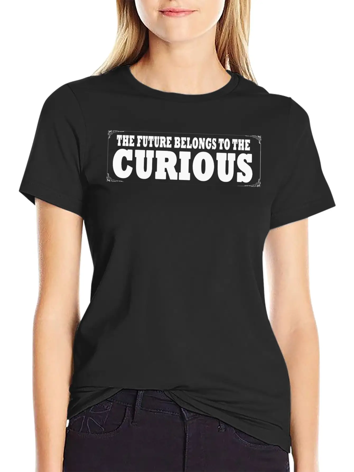 The Future Belongs To The Curious Inspiring Breathable Graphic T-Shirt – Perfect For Casual Days