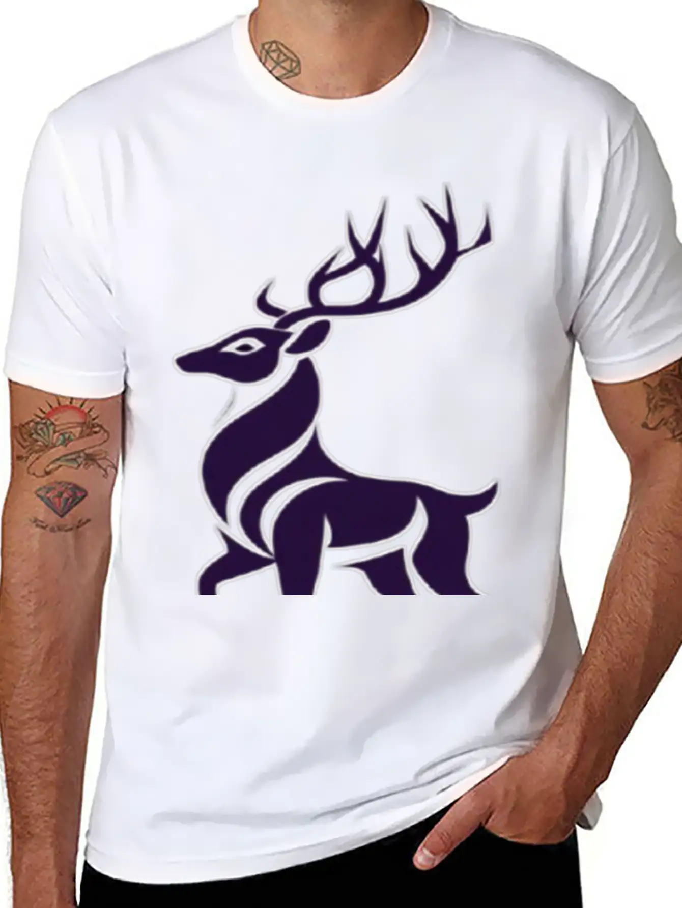 The Gazelle Represents Wildlife. Breathable Soft Cotton T-Shirt – Timeless Casual Look