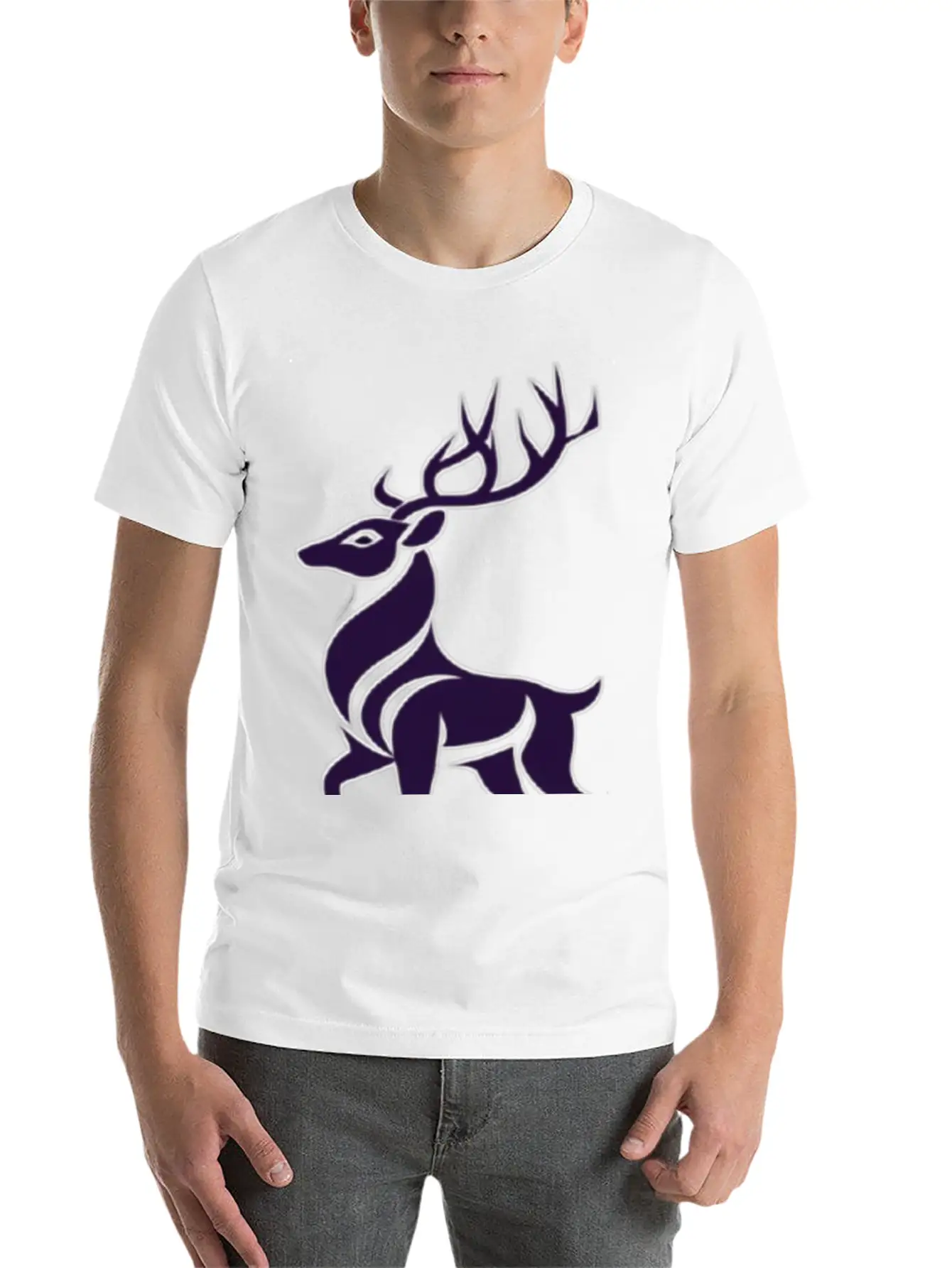 The Gazelle Represents Wildlife. Breathable Soft Cotton T-Shirt – Timeless Casual Look
