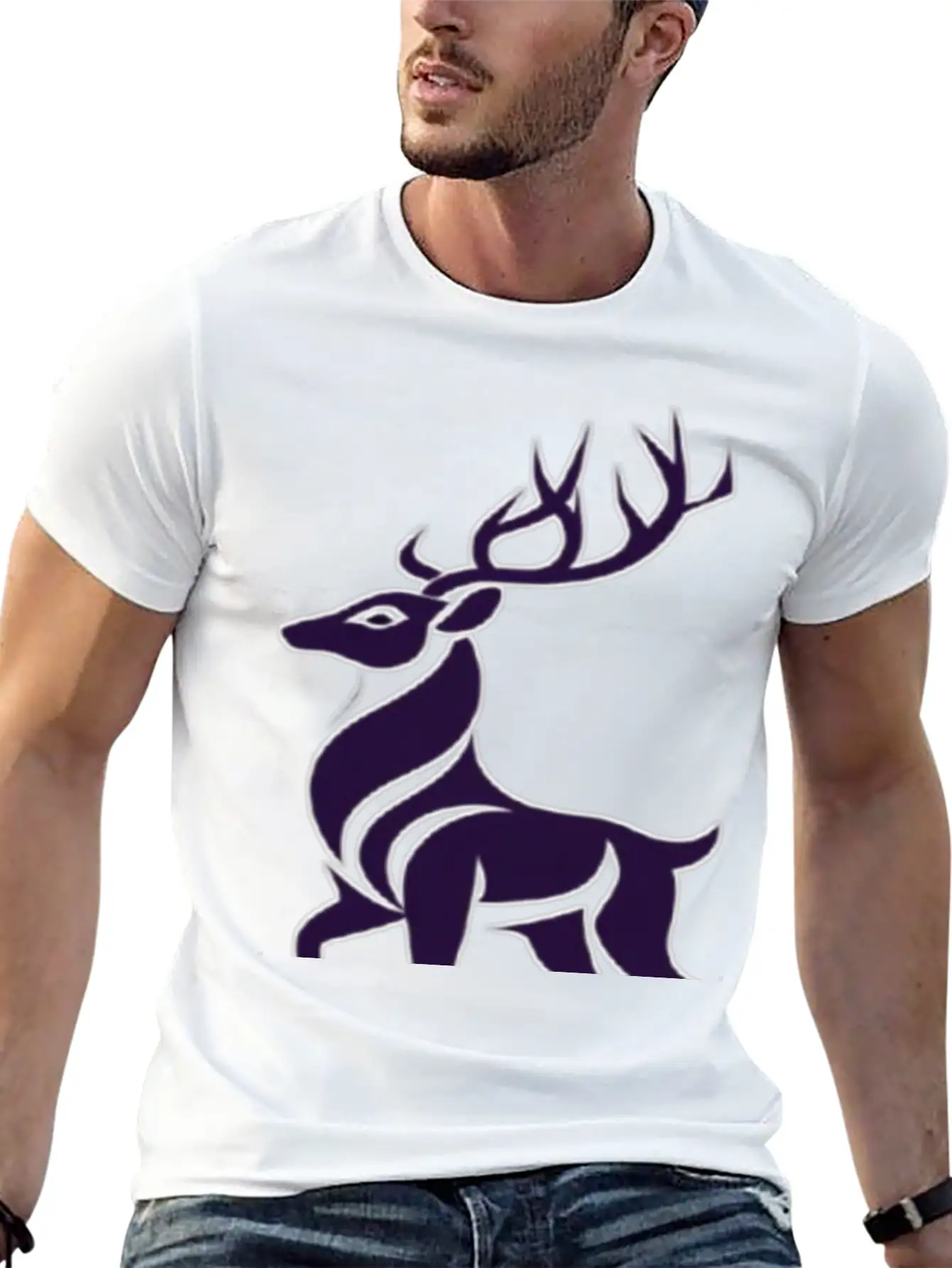 The Gazelle Represents Wildlife. Breathable Soft Cotton T-Shirt – Timeless Casual Look