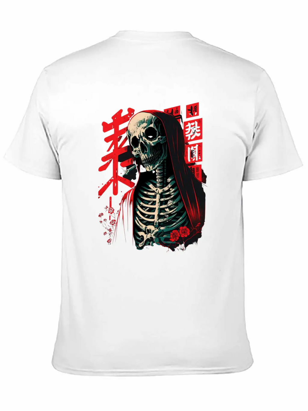 The Grim Robe A Skeleton's Stylish Attire Basic Graphic T-Shirt – Daily Comfort In Soft Cotton