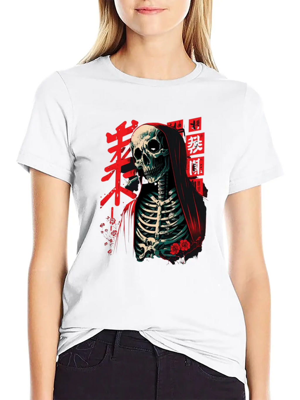 The Grim Robe A Skeleton's Stylish Attire Basic Graphic T-Shirt – Daily Comfort In Soft Cotton