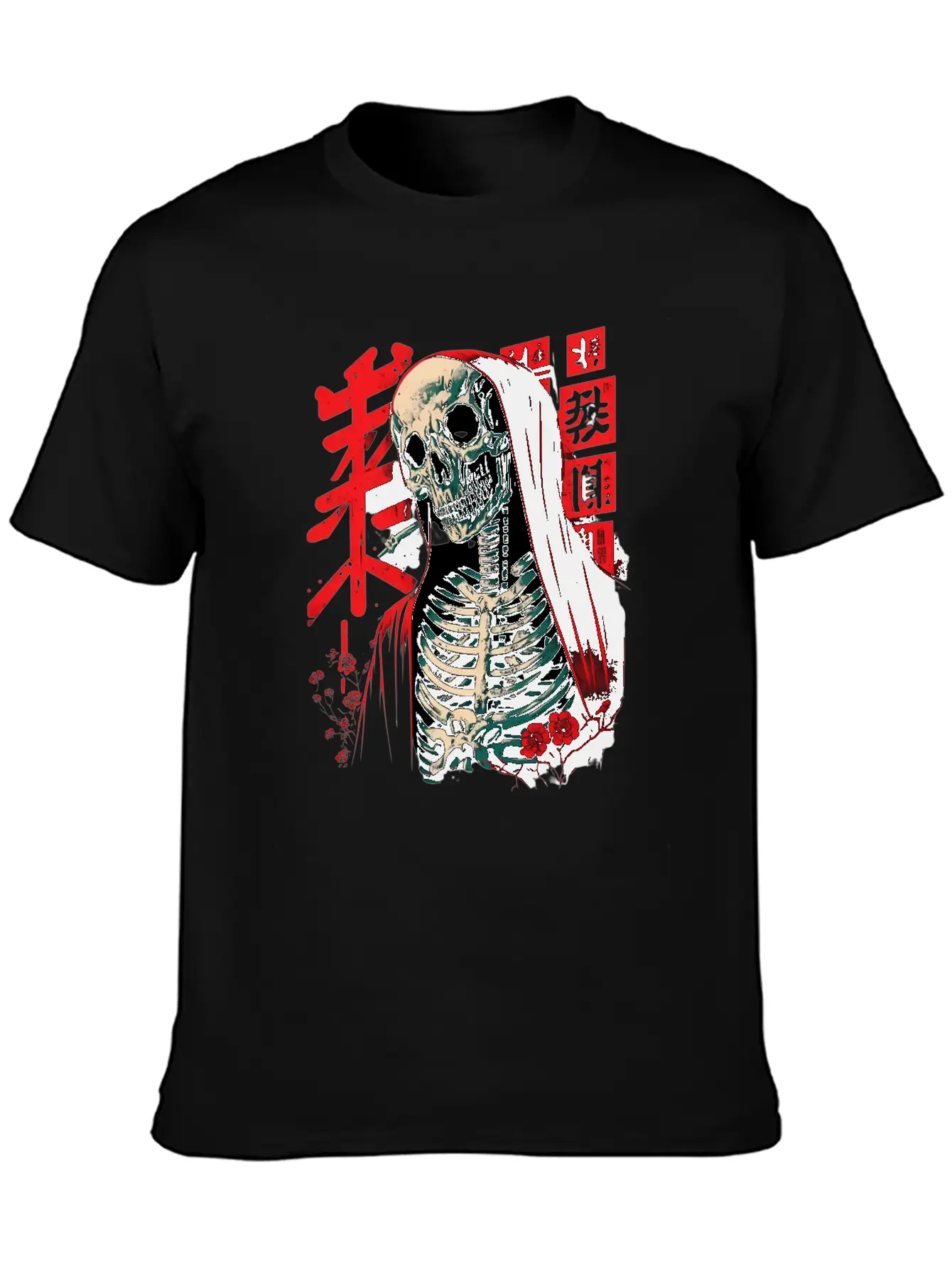 The Grim Robe A Skeleton's Stylish Attire Basic Graphic T-Shirt – Daily Comfort In Soft Cotton