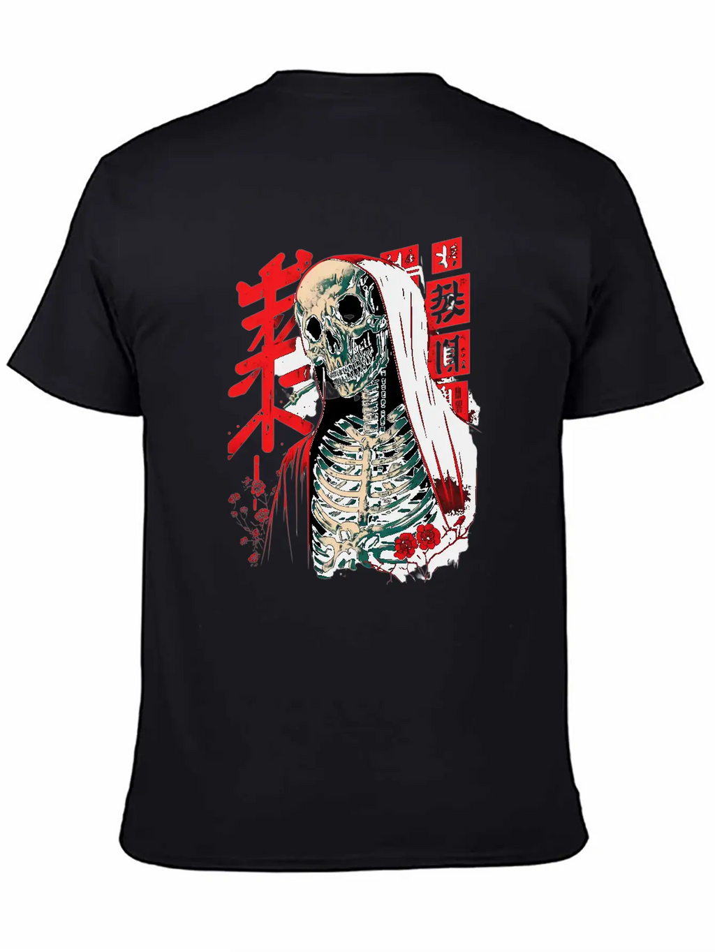 The Grim Robe A Skeleton's Stylish Attire Basic Graphic T-Shirt – Daily Comfort In Soft Cotton