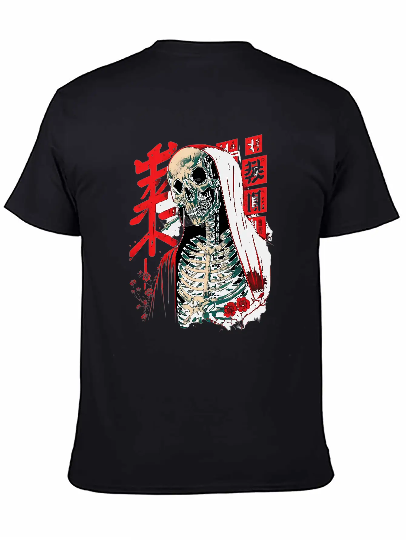 The Grim Robe A Skeleton's Stylish Attire Basic Graphic T-Shirt – Daily Comfort In Soft Cotton