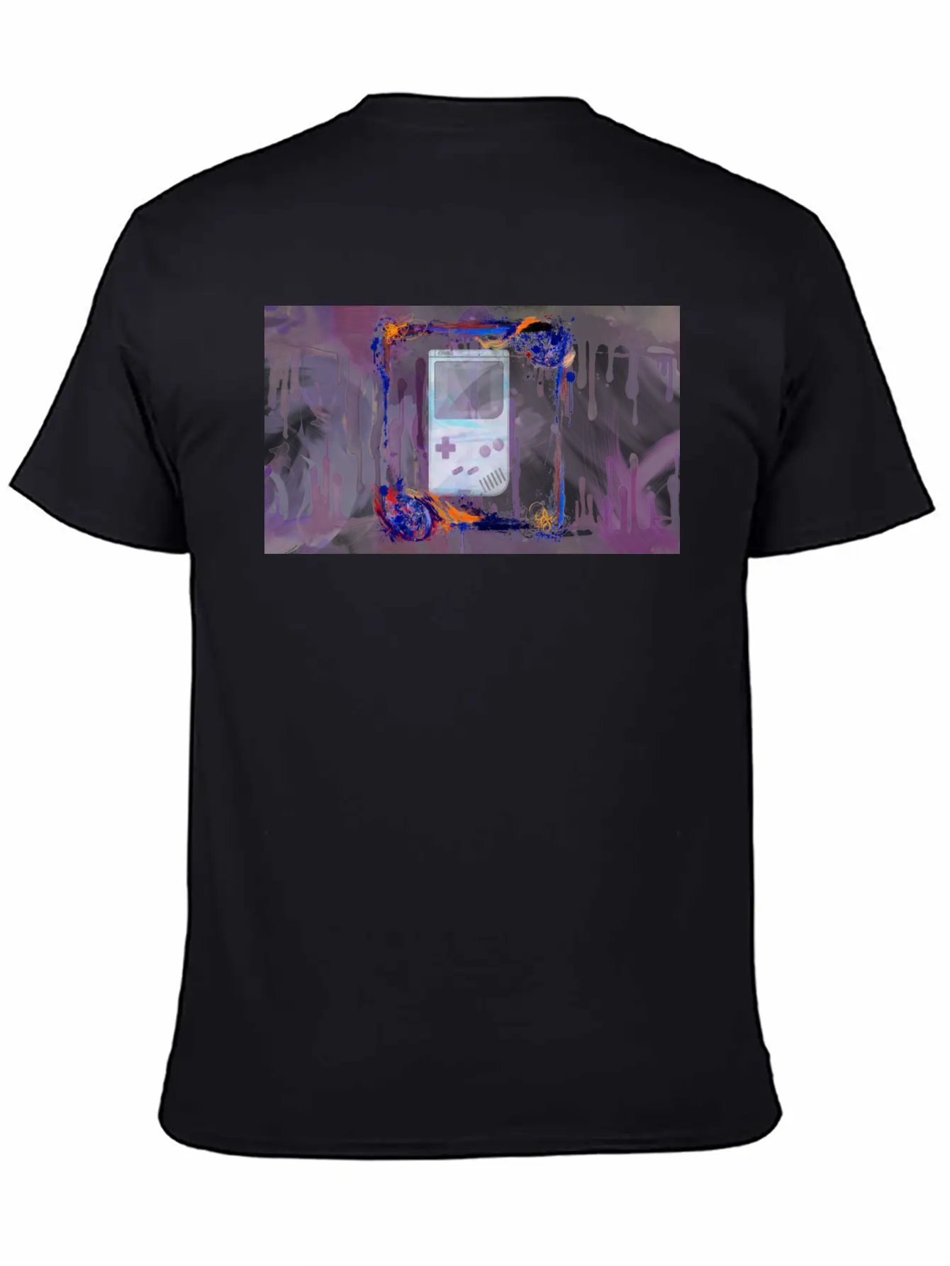 The Grunge Paint Game Boy Breathable Soft Cotton T-Shirt – Timeless Casual Look
