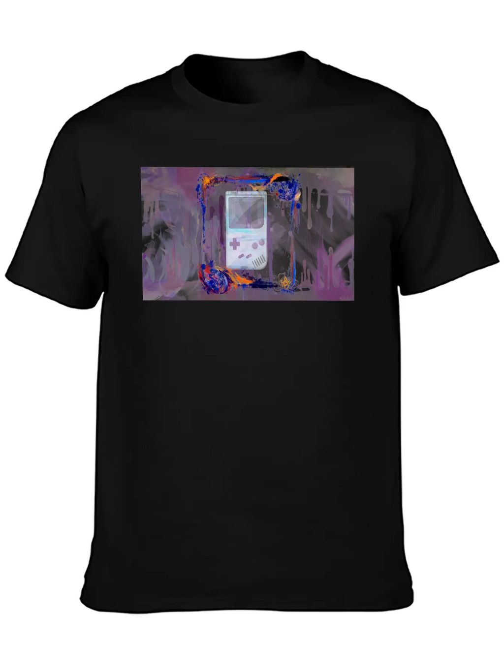 The Grunge Paint Game Boy Breathable Soft Cotton T-Shirt – Timeless Casual Look