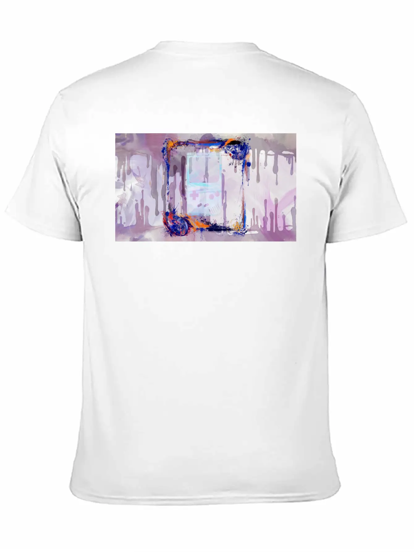 The Grunge Paint Game Boy Breathable Soft Cotton T-Shirt – Timeless Casual Look