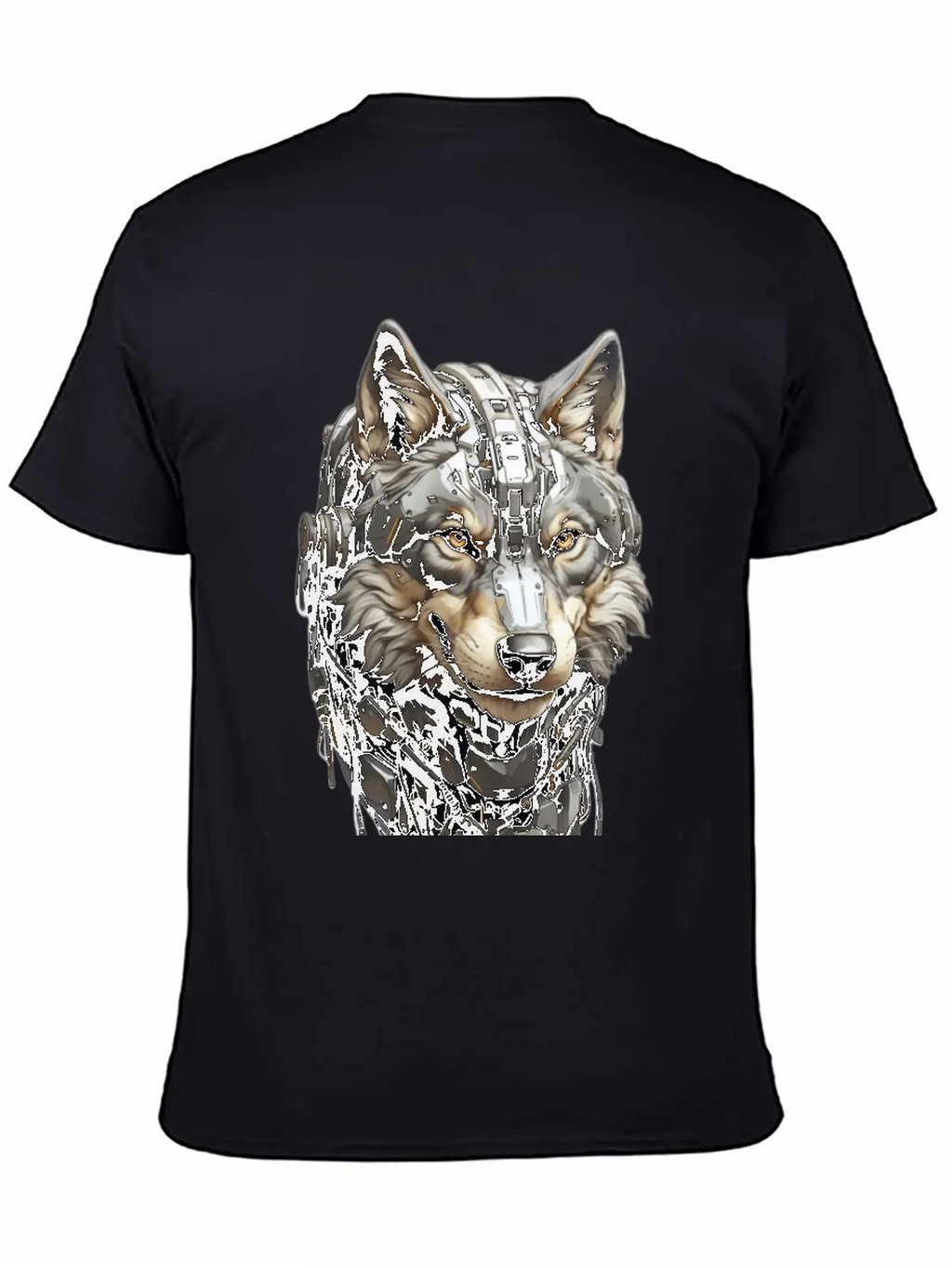 The Head Of A Gray Robotic Gray Wolf Is Looking Timeless Short Sleeve Tee – Comfy And Minimalist Design