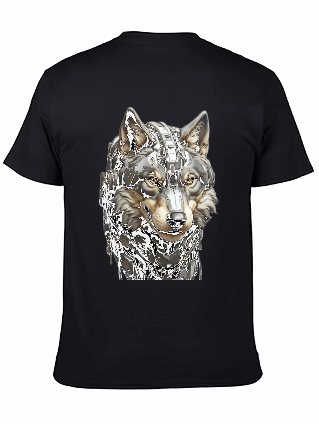 The Head Of A Gray Robotic Gray Wolf Is Looking Timeless Short Sleeve Tee – Comfy And Minimalist Design