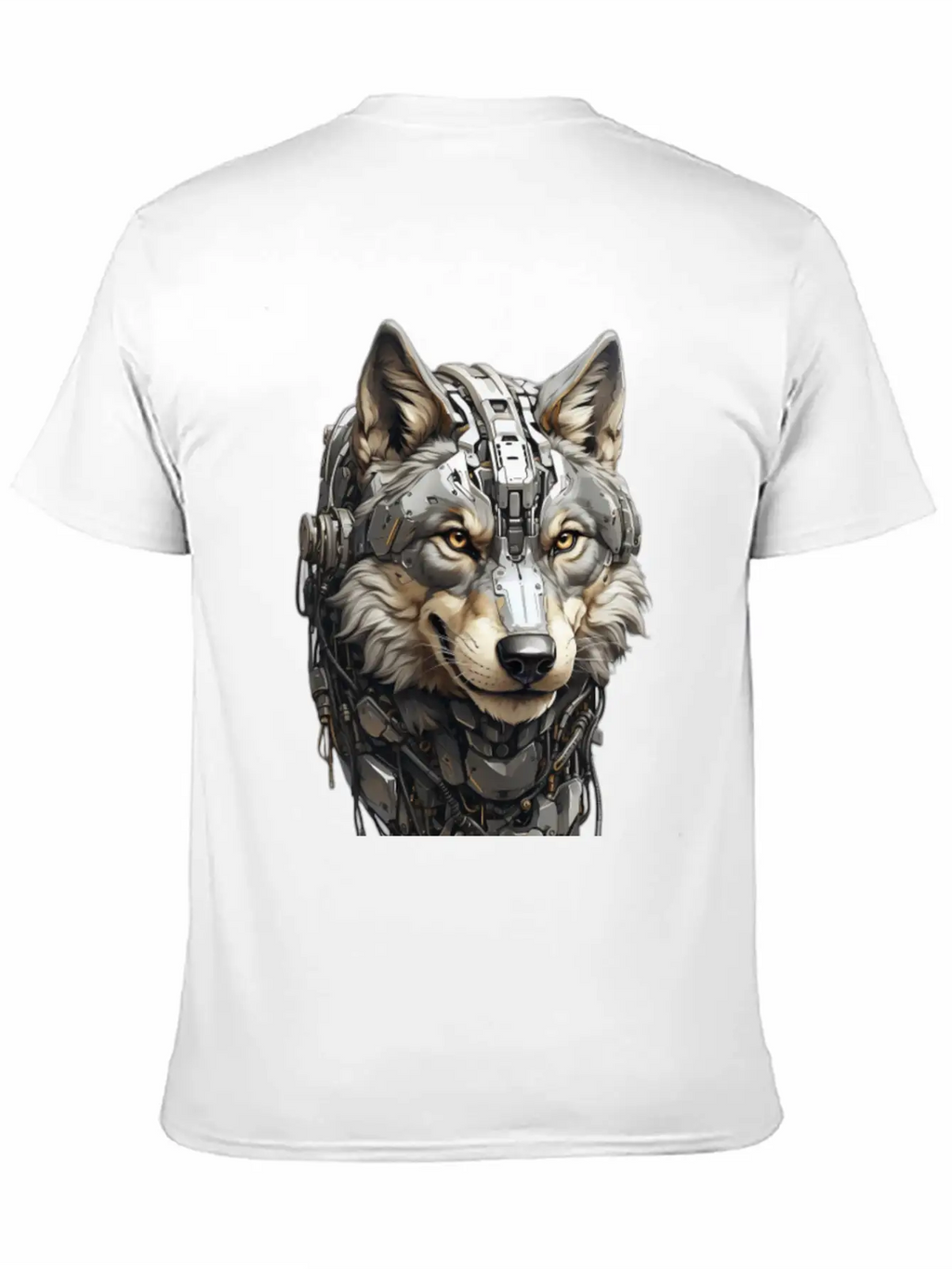 The Head Of A Gray Robotic Gray Wolf Is Looking Timeless Short Sleeve Tee – Comfy And Minimalist Design
