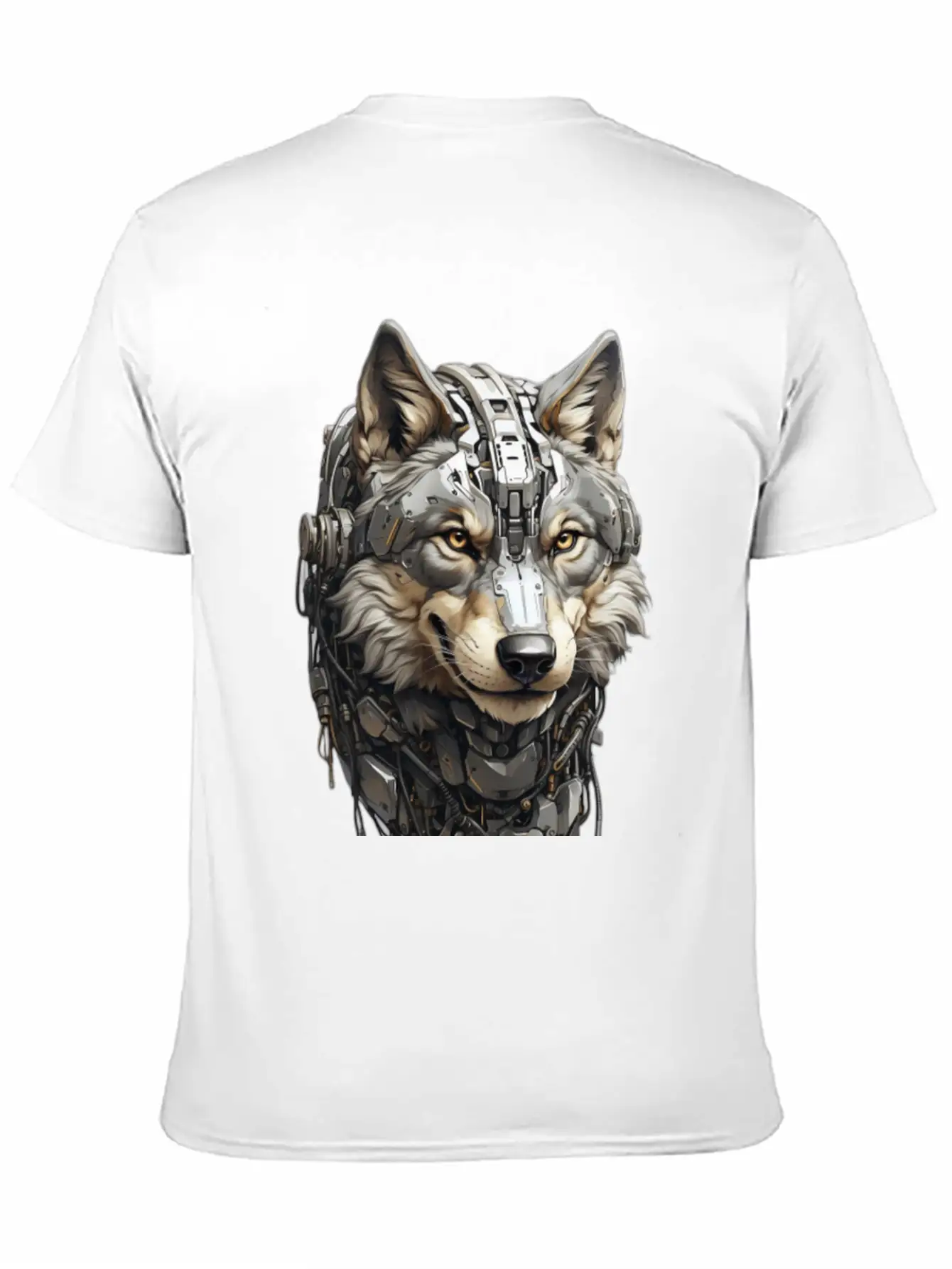 The Head Of A Gray Robotic Gray Wolf Is Looking Timeless Short Sleeve Tee – Comfy And Minimalist Design