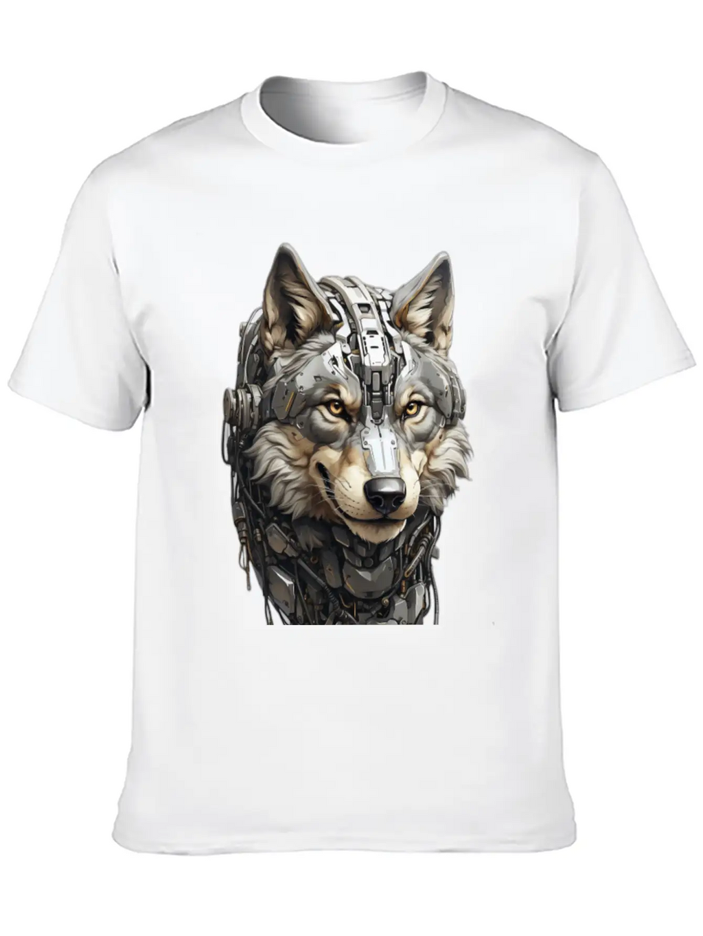 The Head Of A Gray Robotic Gray Wolf Is Looking Timeless Short Sleeve Tee – Comfy And Minimalist Design