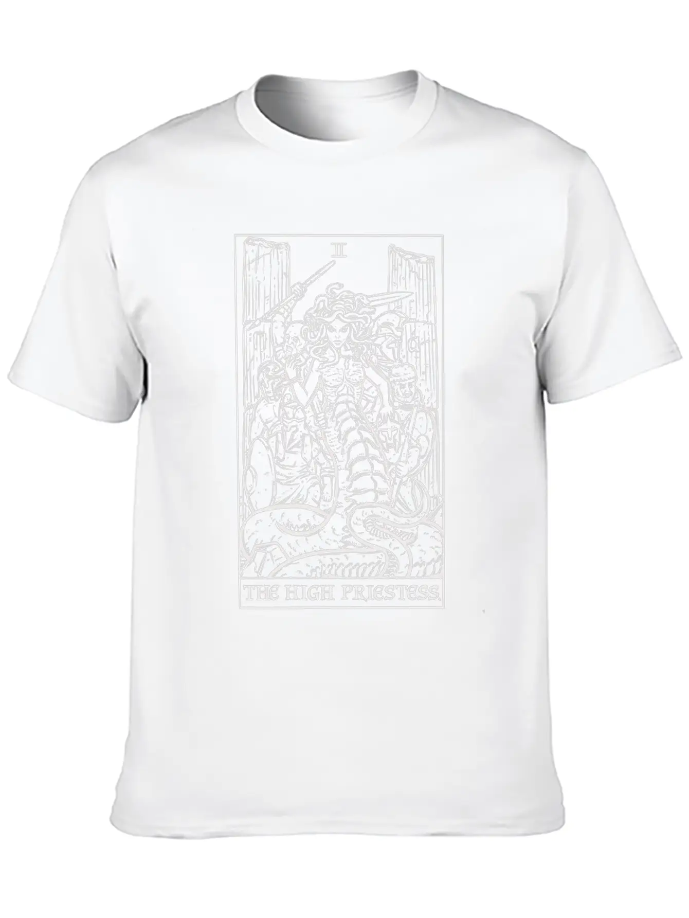 The High Priestess Terror Tarot Edition Stylish Everyday T-Shirt – Unisex Basic Cotton Tee