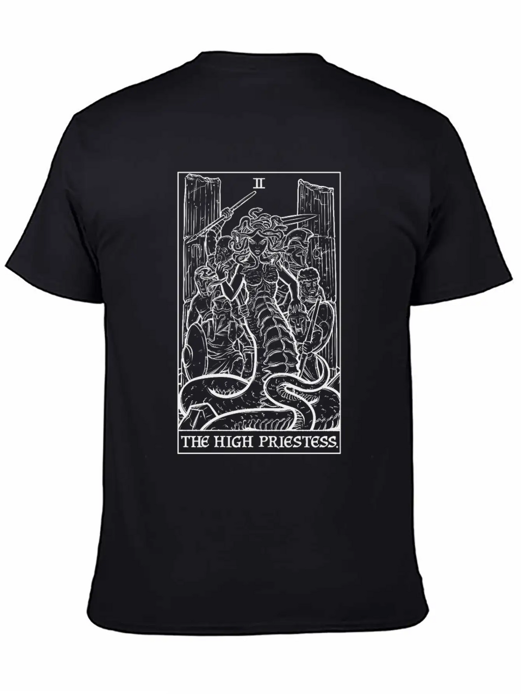 The High Priestess Terror Tarot Edition Stylish Everyday T-Shirt – Unisex Basic Cotton Tee