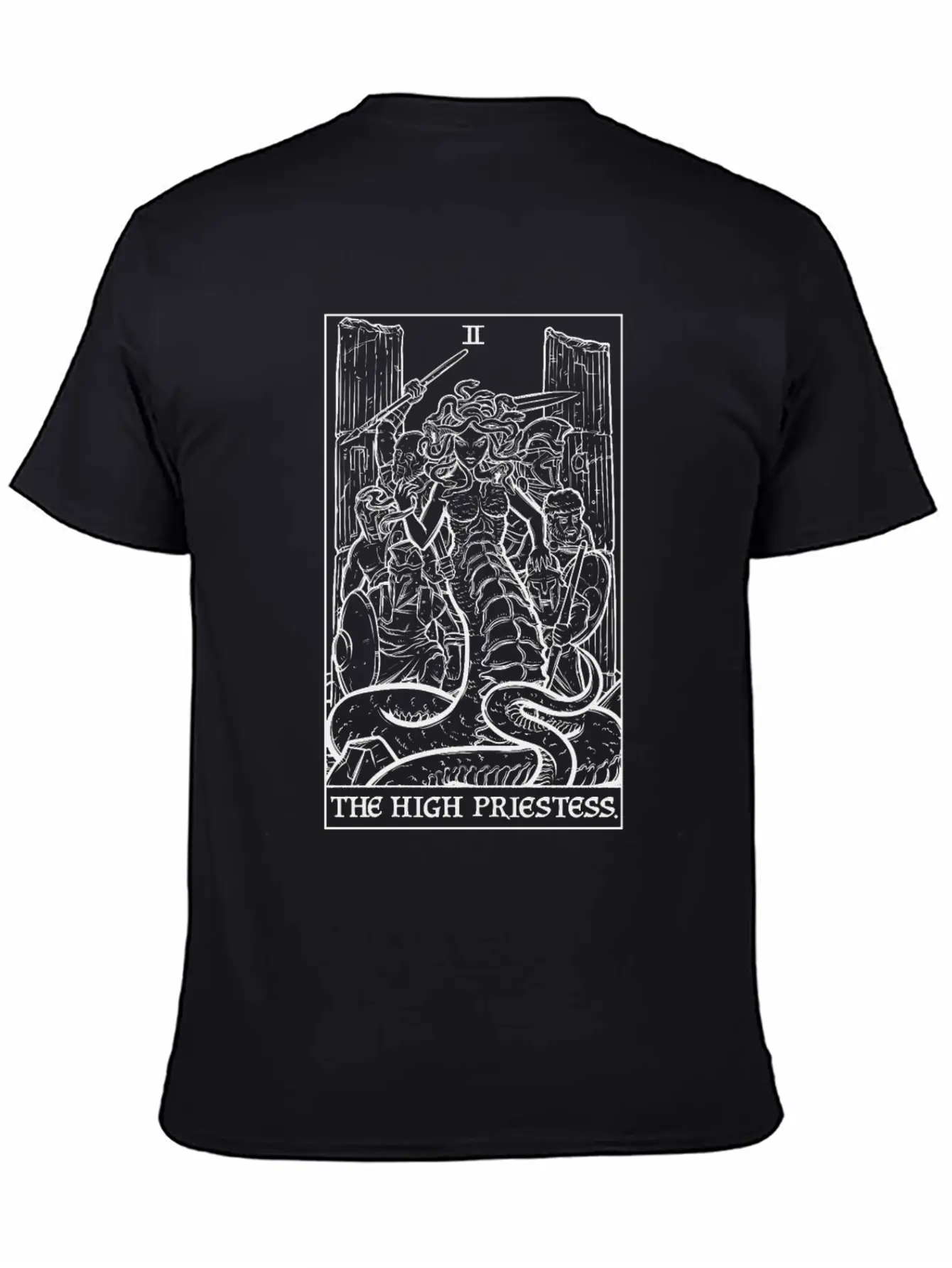 The High Priestess Terror Tarot Edition Stylish Everyday T-Shirt – Unisex Basic Cotton Tee